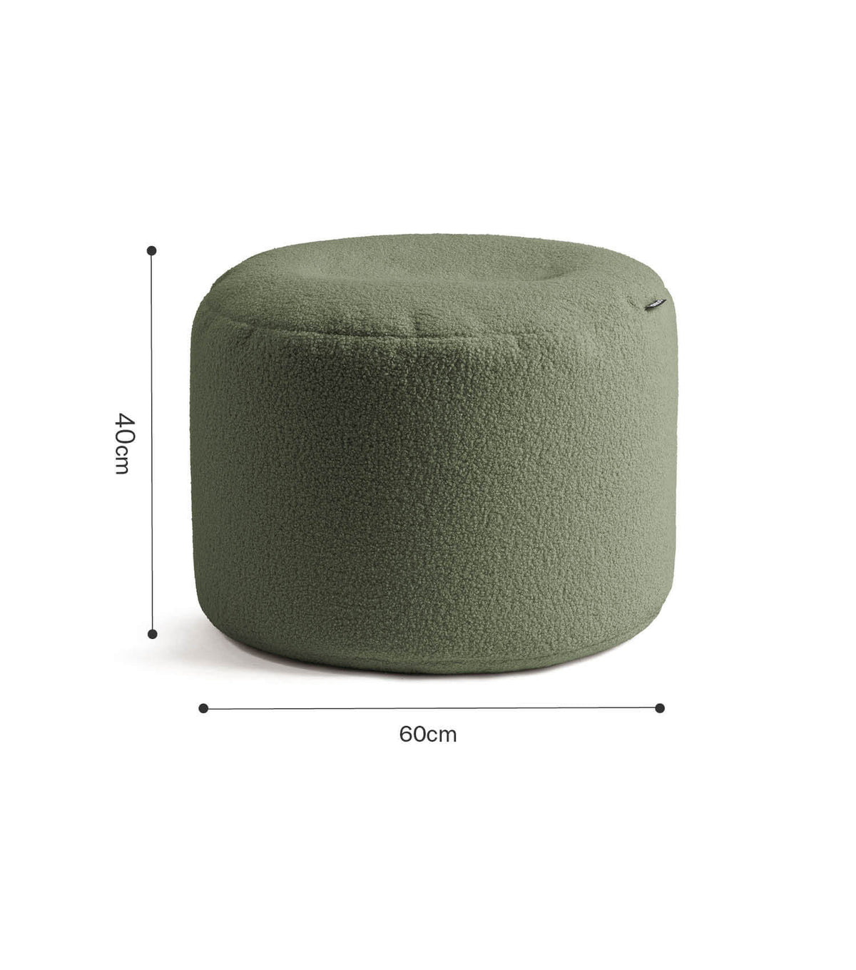 mokebo® 'Mochi' Bouclé poef hocker voetenbankje bijzettafel