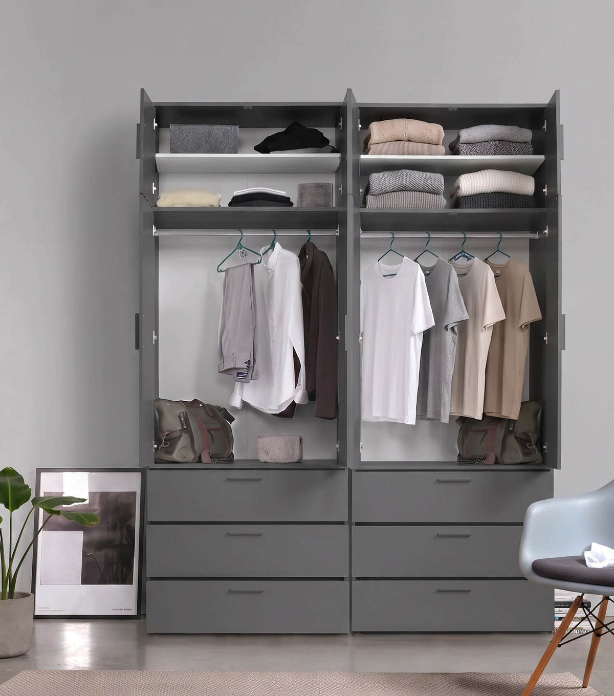 Kleiderschrank Garderobenschrank Schlafzimmerschrank Flurschrank