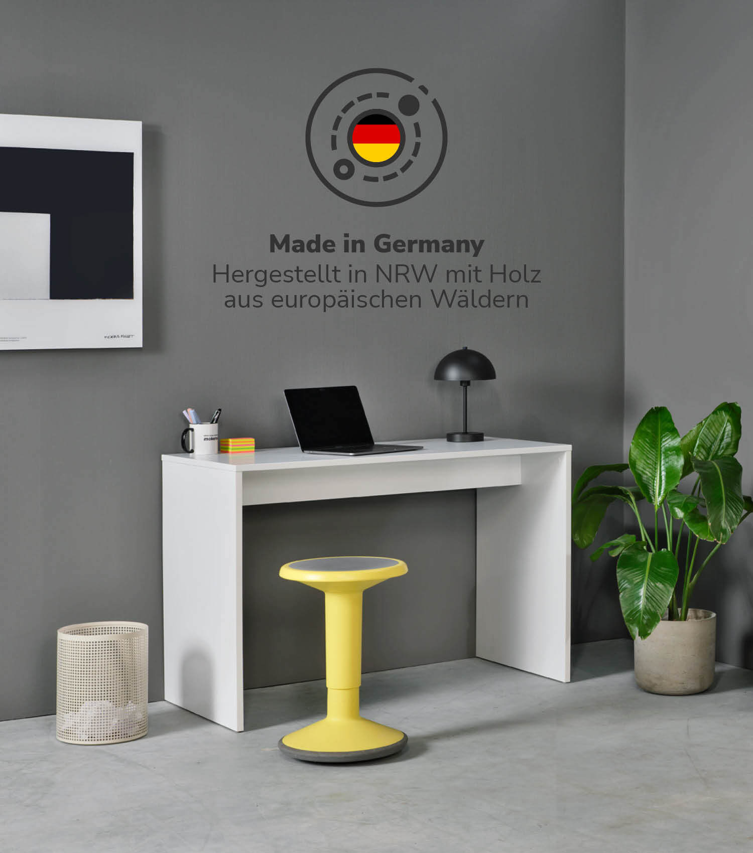 Bureau d'angle en bois, bureau informatique pour enfant