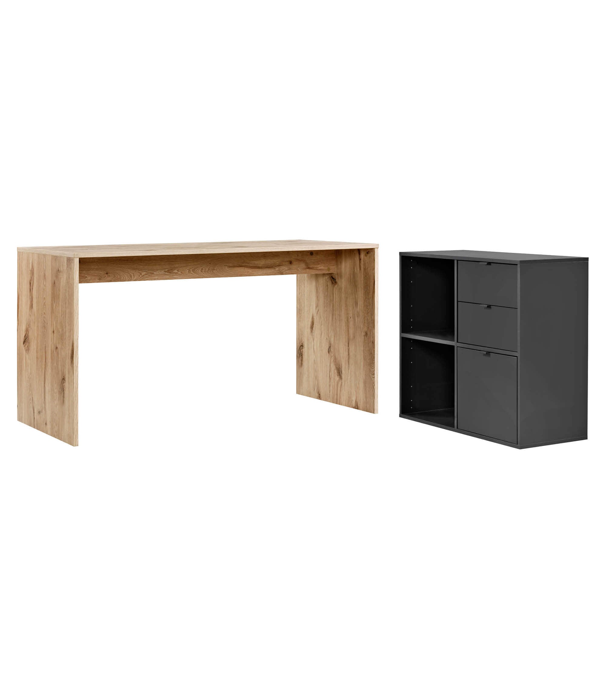 Bureau d'angle pour enfant - table informatique avec rangements