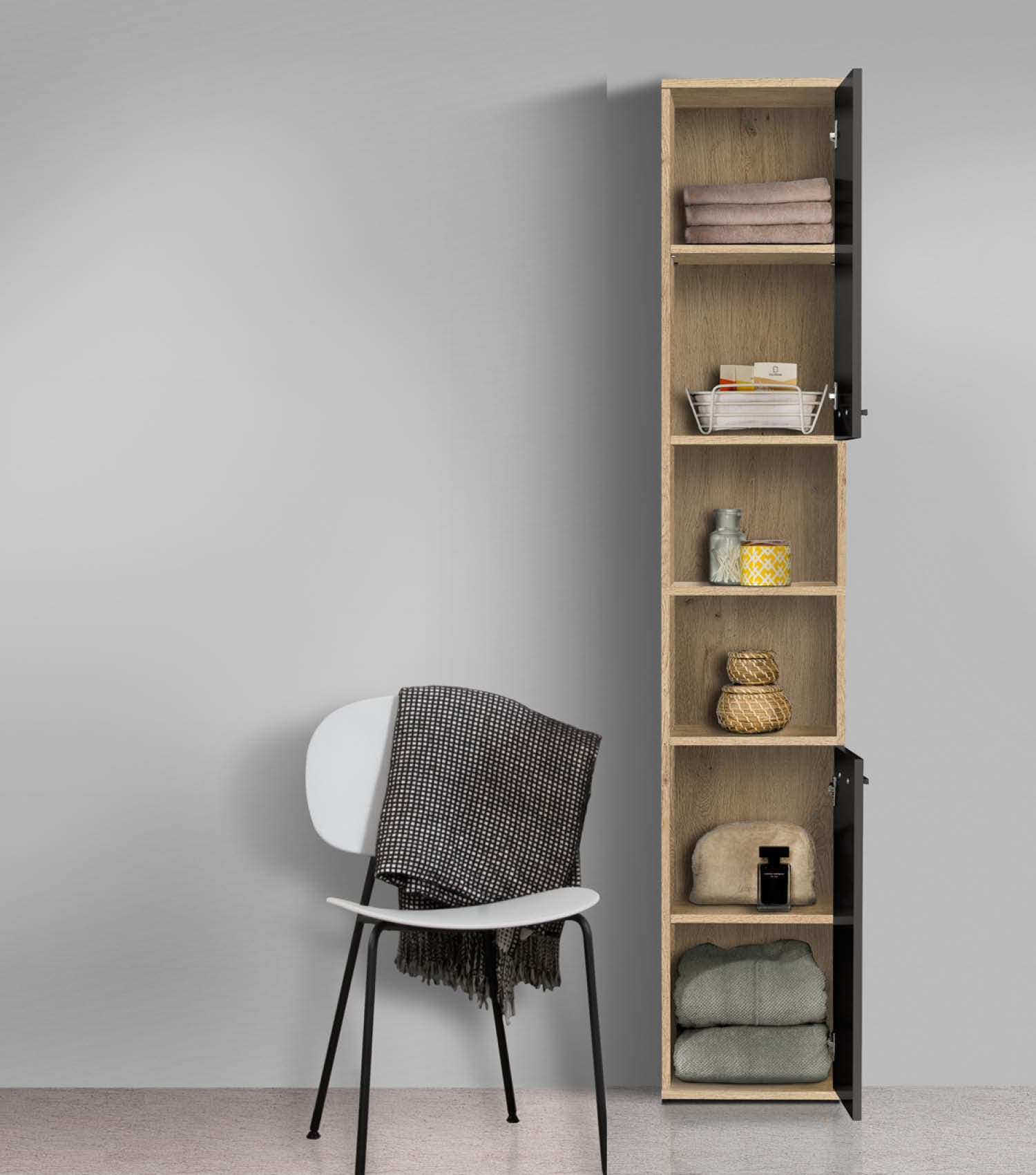 Bad-Hochschrank Badezimmerschrank Badschrank Badezimmerregal Schrank