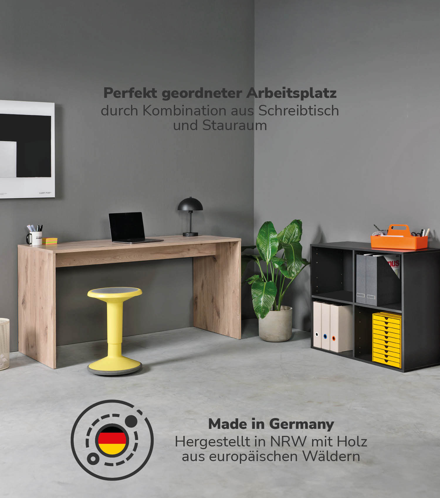 Bureau d'angle en bois pour enfant avec plateau de travail spacieux
