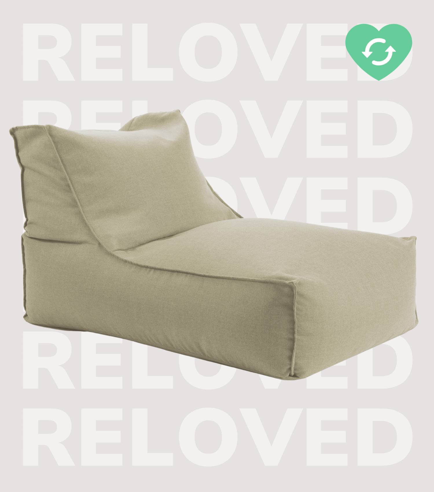 Pouf de sol rembourré, pouf relaxe, repose-pieds transformable bean bag Sitzbag#sku_BB2.1Talea-076sand_C