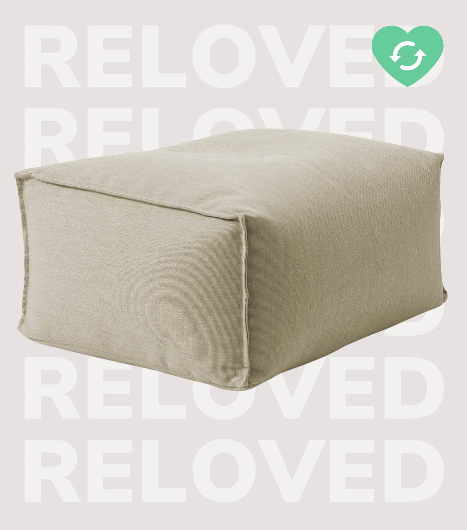 Pouf d'extérieur carré 'Der Ruhepouf' repose-pieds