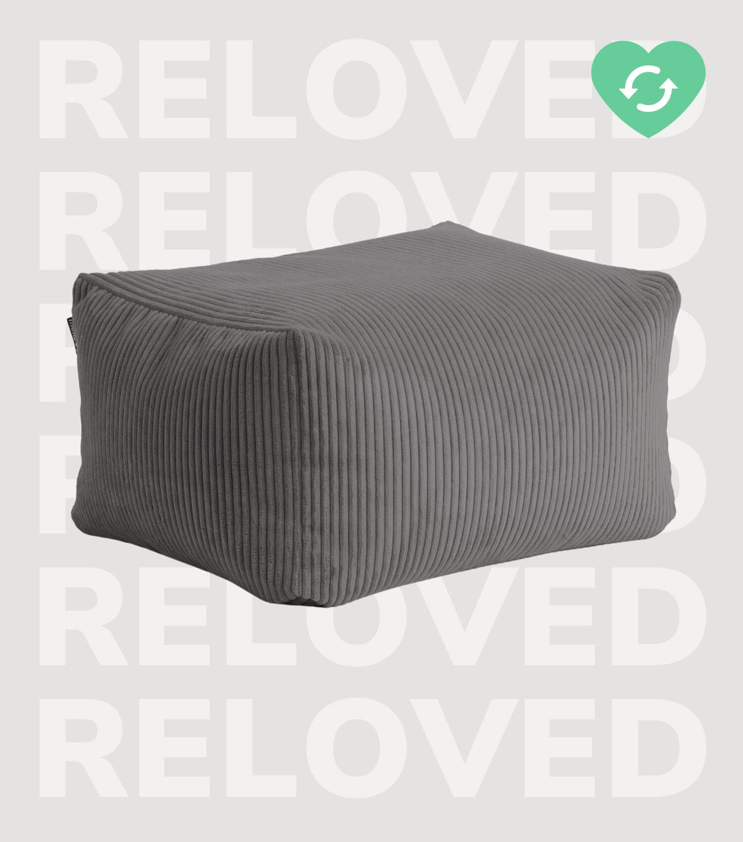 Pouf d'intérieur tabouret coussin de sol 'Der Ruhestifter' repose-pieds carré