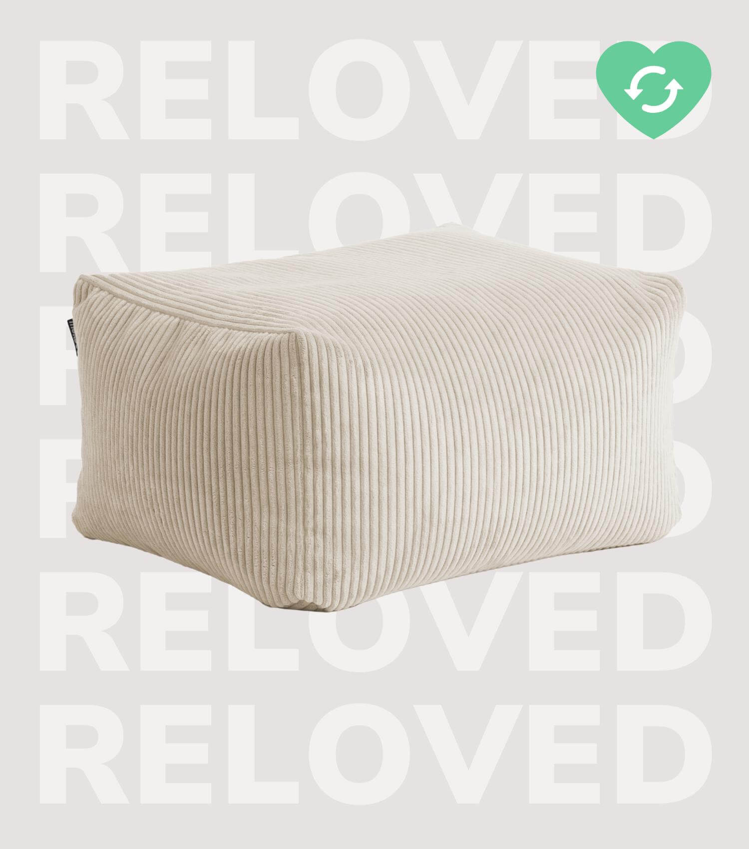 Pouf d'intérieur tabouret assise coussin de sol 'Der Ruhestifter' repose-pieds carré