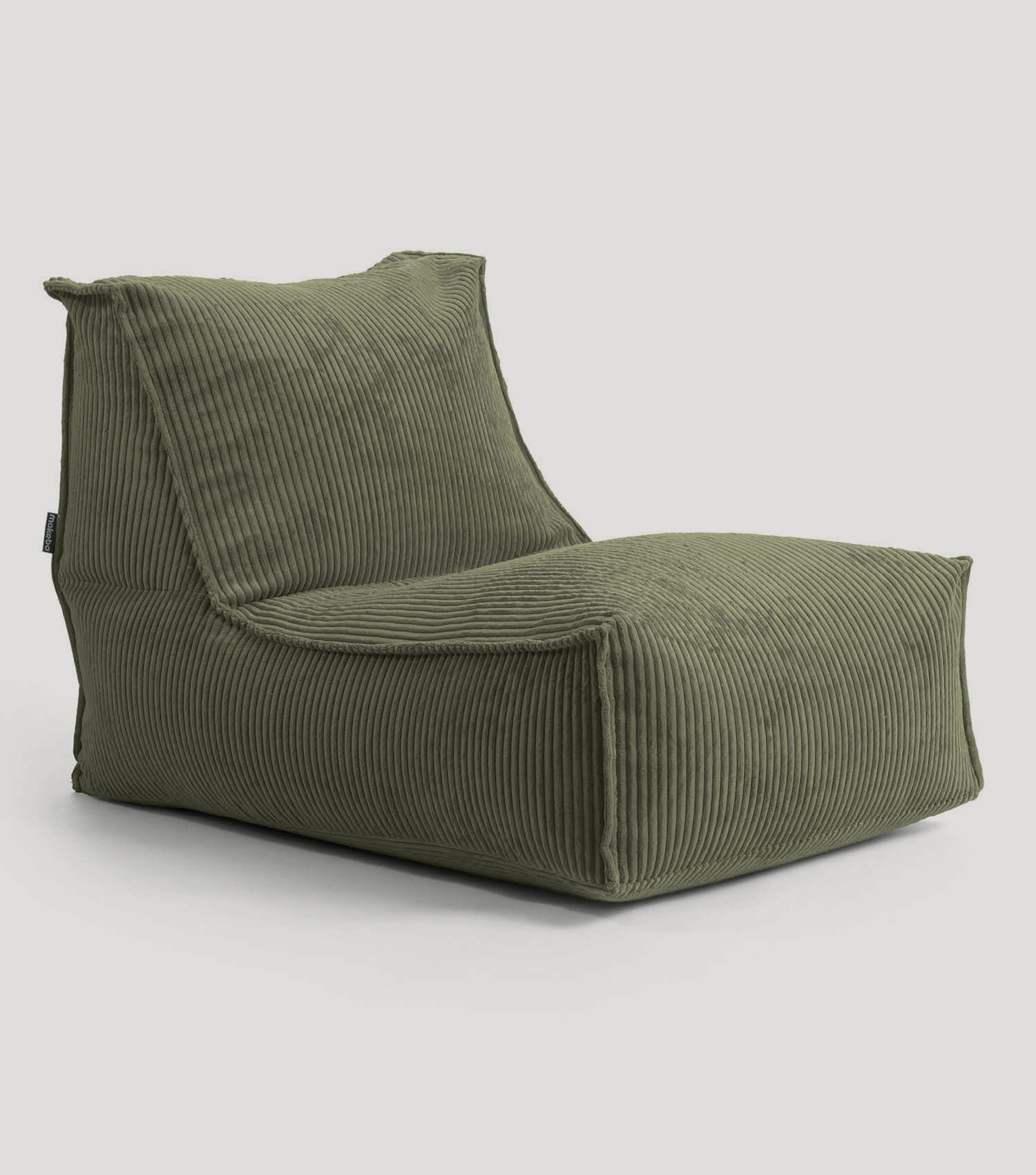 Pouf géant XXL + repose-pieds pour enfants et adultes avec remplissage 'Der Gelassene'#sku_BB2.1Poso-046oliv