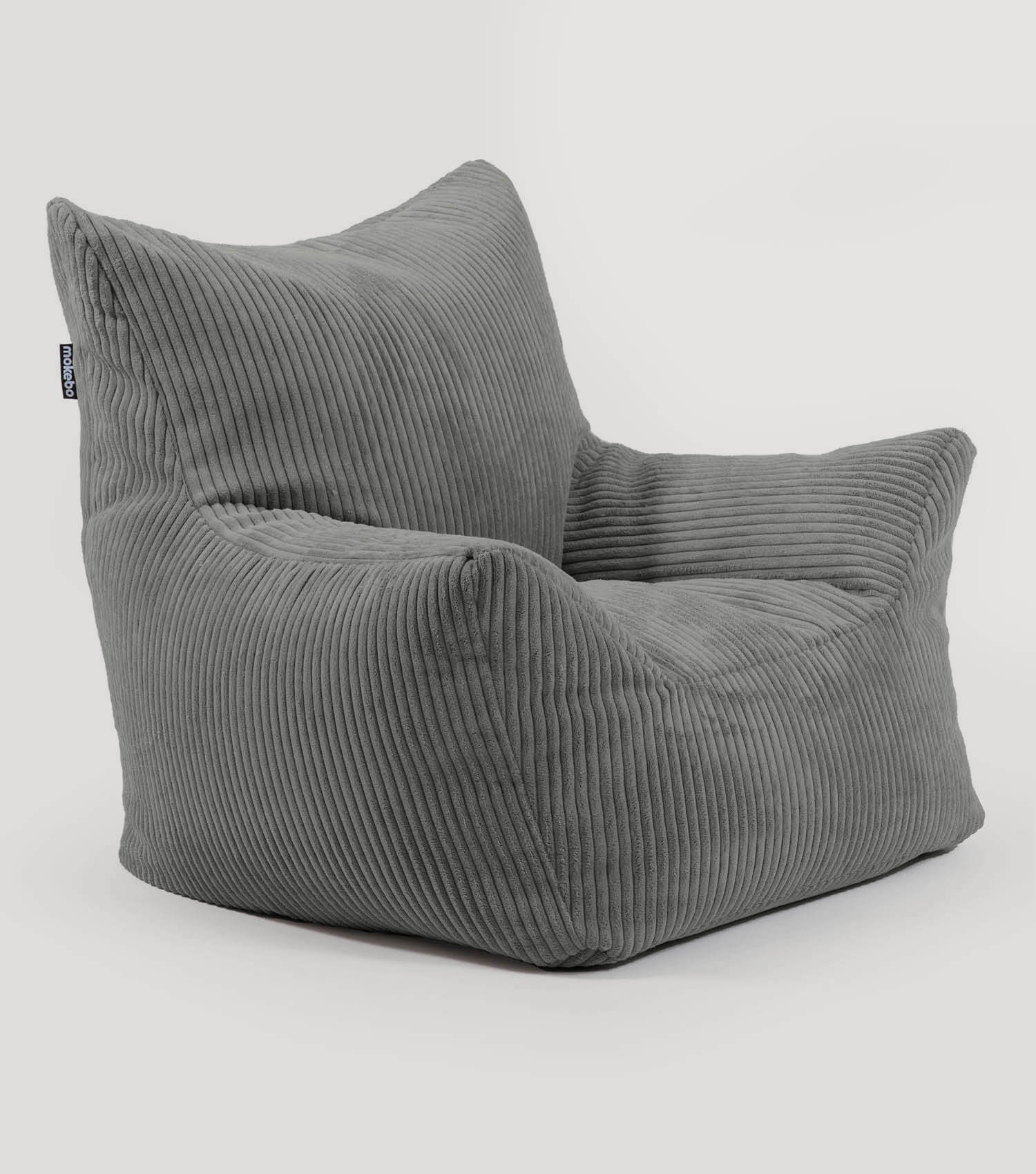 Fauteuil pour enfant en velours côtelé, pouf de sol pour la lecture