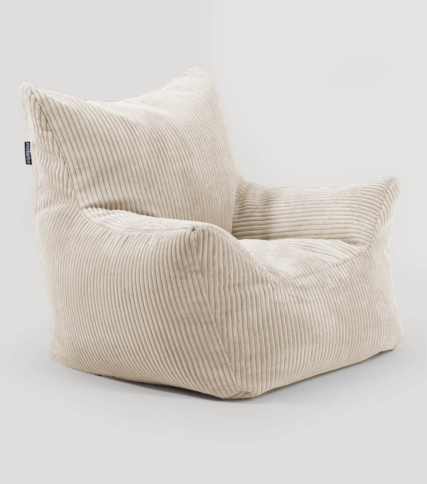 Pouf pour enfants en velours côtelé, fauteuil enfant, siège de lecture, coussin de sol, sac pouf enfant#sku_BB6Poso-080nat