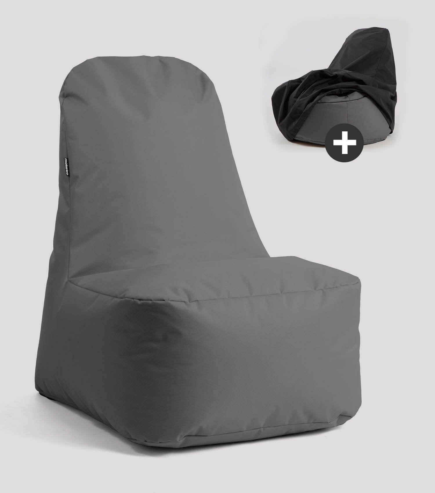Pouf de jeu pour enfants, bean bag gaming anthracite