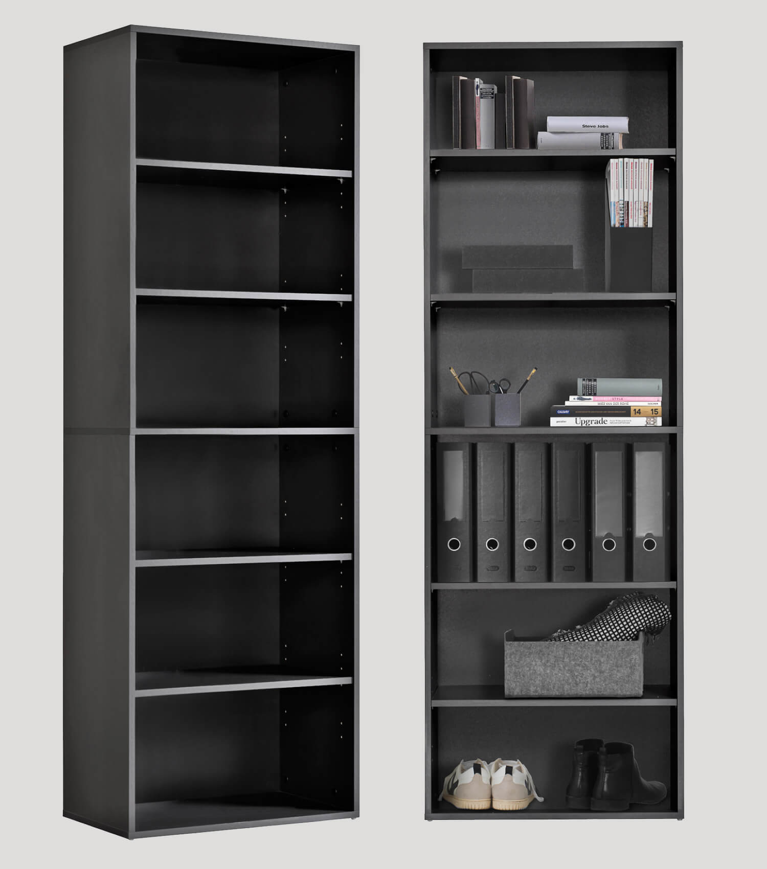 Étagère haute en bois ‘Der Bücherwurm’ étagère murale pour chaussures et documents#sku_BR2.2ant