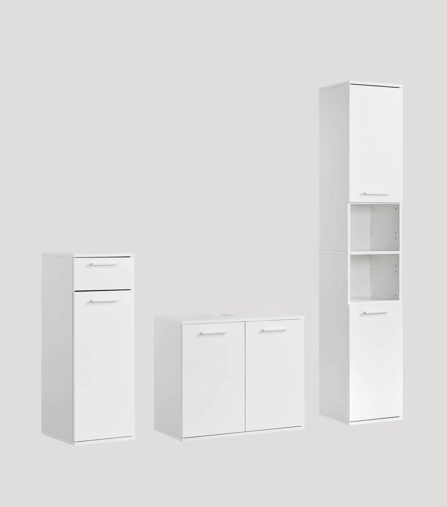 Ensemble de meubles de salle de bain avec armoires et rangements - sku_BS6.2-alpw