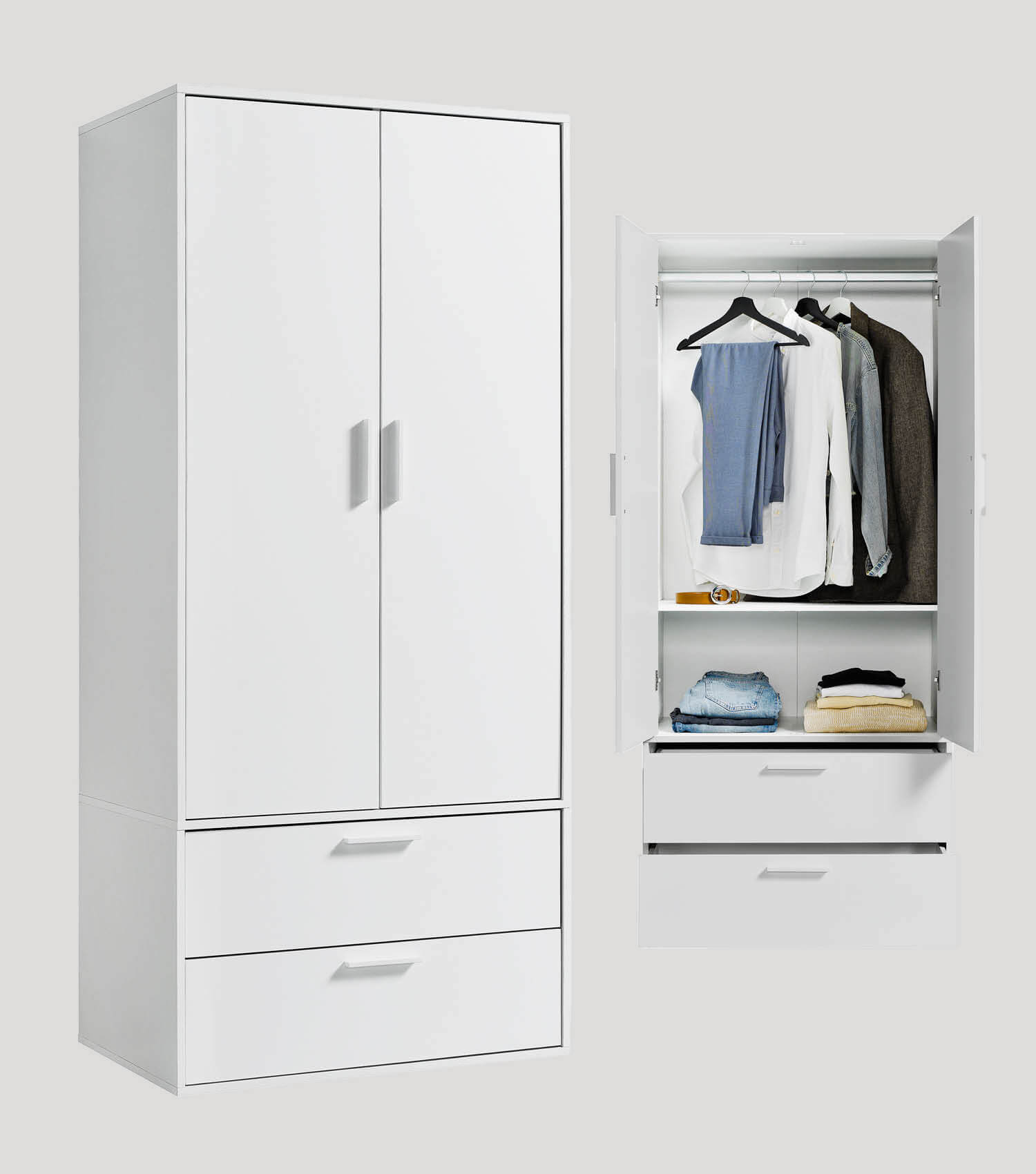 Armoire pour enfants avec portes blanches