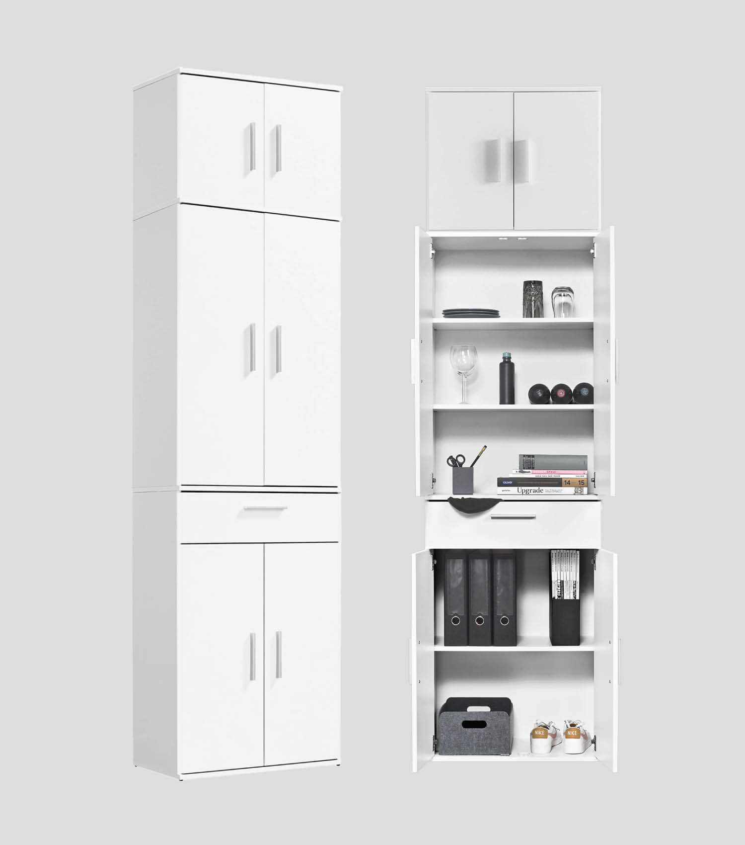 Armoire polyvalente haute meuble à chaussures rangement polyvalent meuble d'entrée