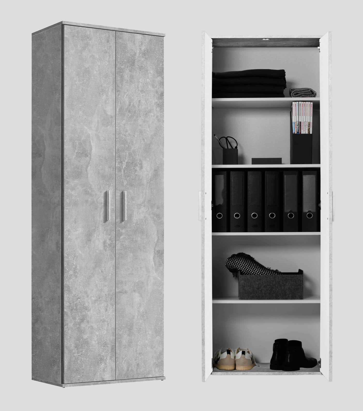 Armoire polyvalente meuble de rangement chaussures vestiaire entrée