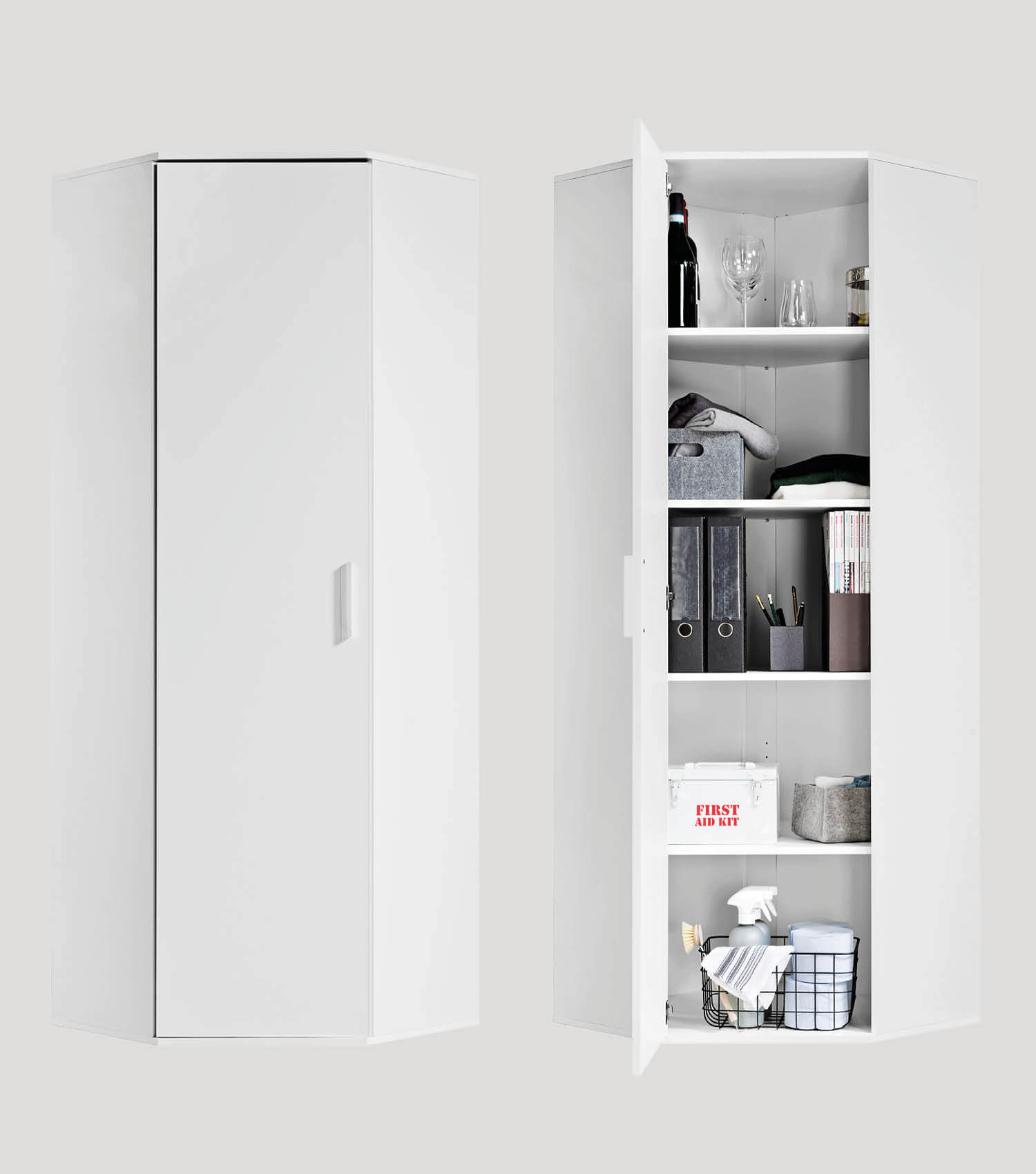 Armoire d'angle 'Der Lange' aussi utilisable en meuble polyvalent ou classeur #sku_MS5.1w