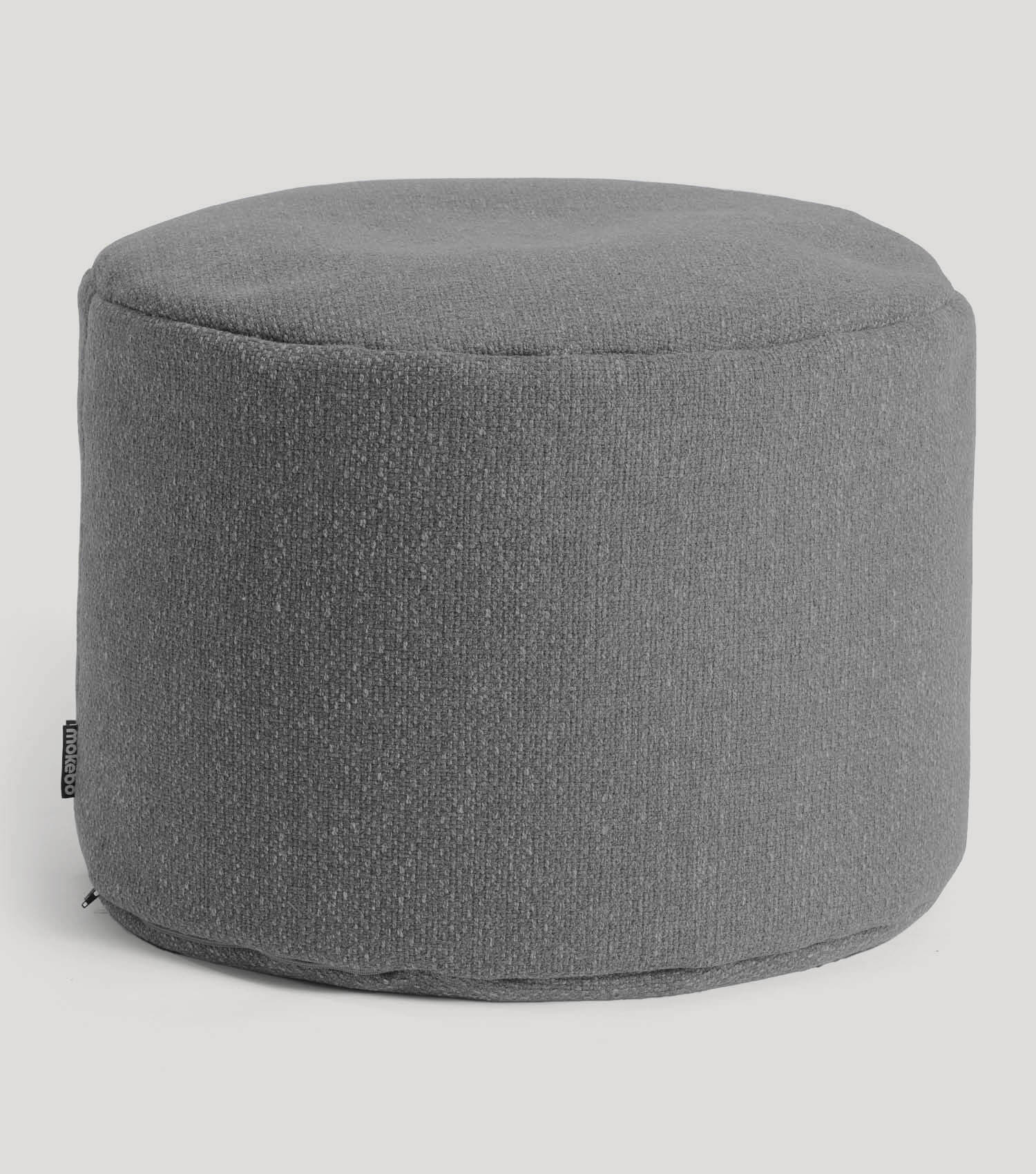Pouf intérieur rond repose-pieds coussin de sol 'Der Ruhepouf' gris#sku_PF1grace-007grau