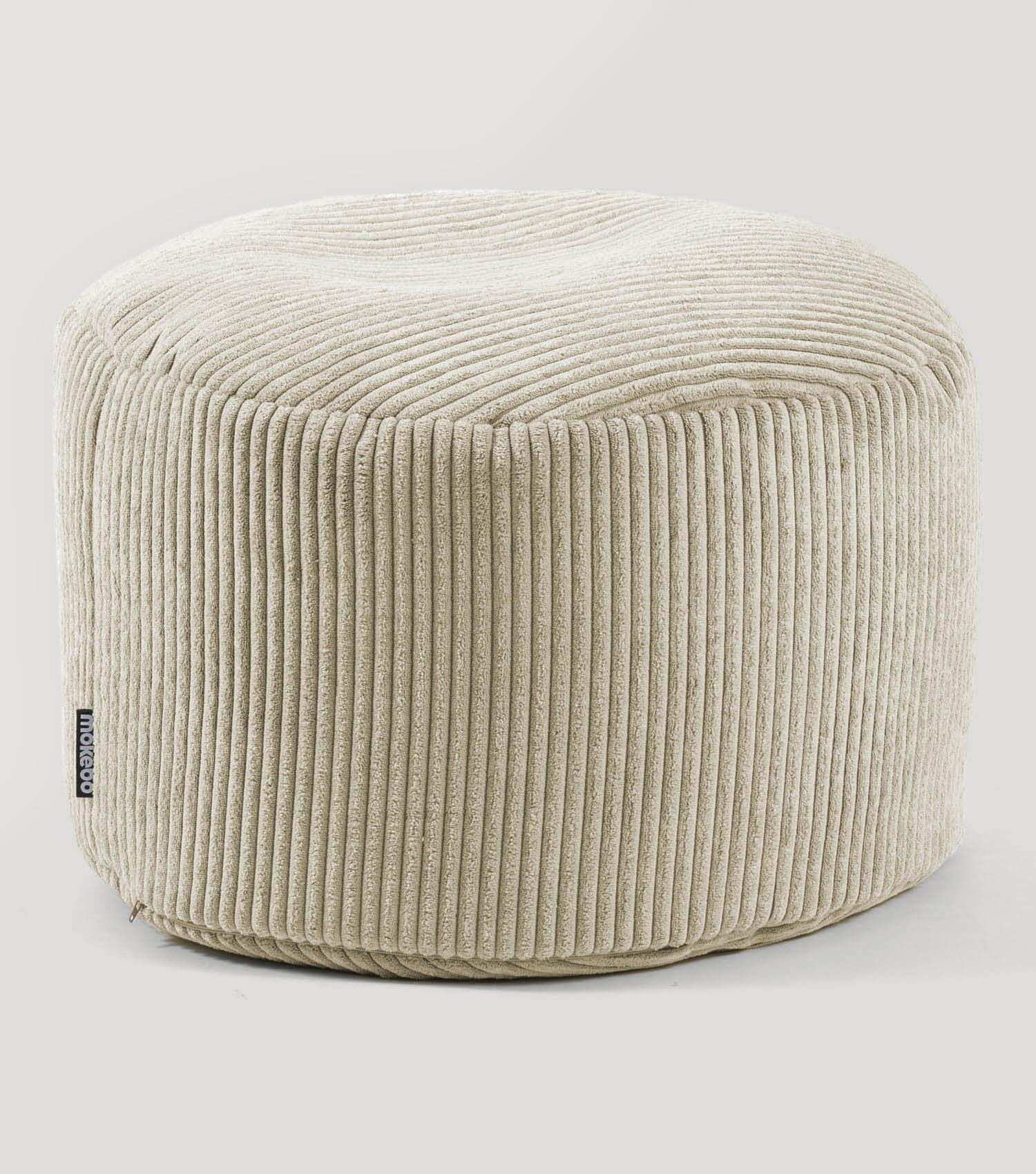 Pouf intérieur mokebo® 'Der faule Lenz' en velours côtelé, tabouret rond 50x30cm#sku_PF4mini-Poso-080nat#sku_PF4ind-Poso-080nat