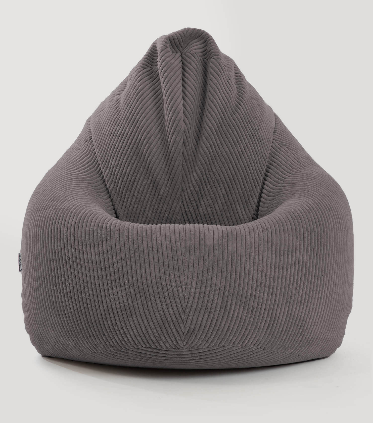 Pouf poire en velours côtelé anthracite, coussin de sol pour enfant
