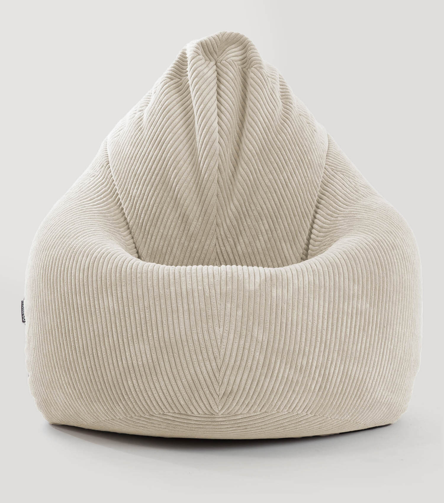 Pouf poire en velours côtelé, coussin de sol naturel