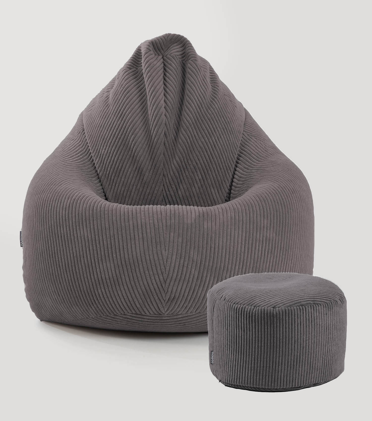 Pouf poire en velours côtelé, coussin de sol, pouf enfant