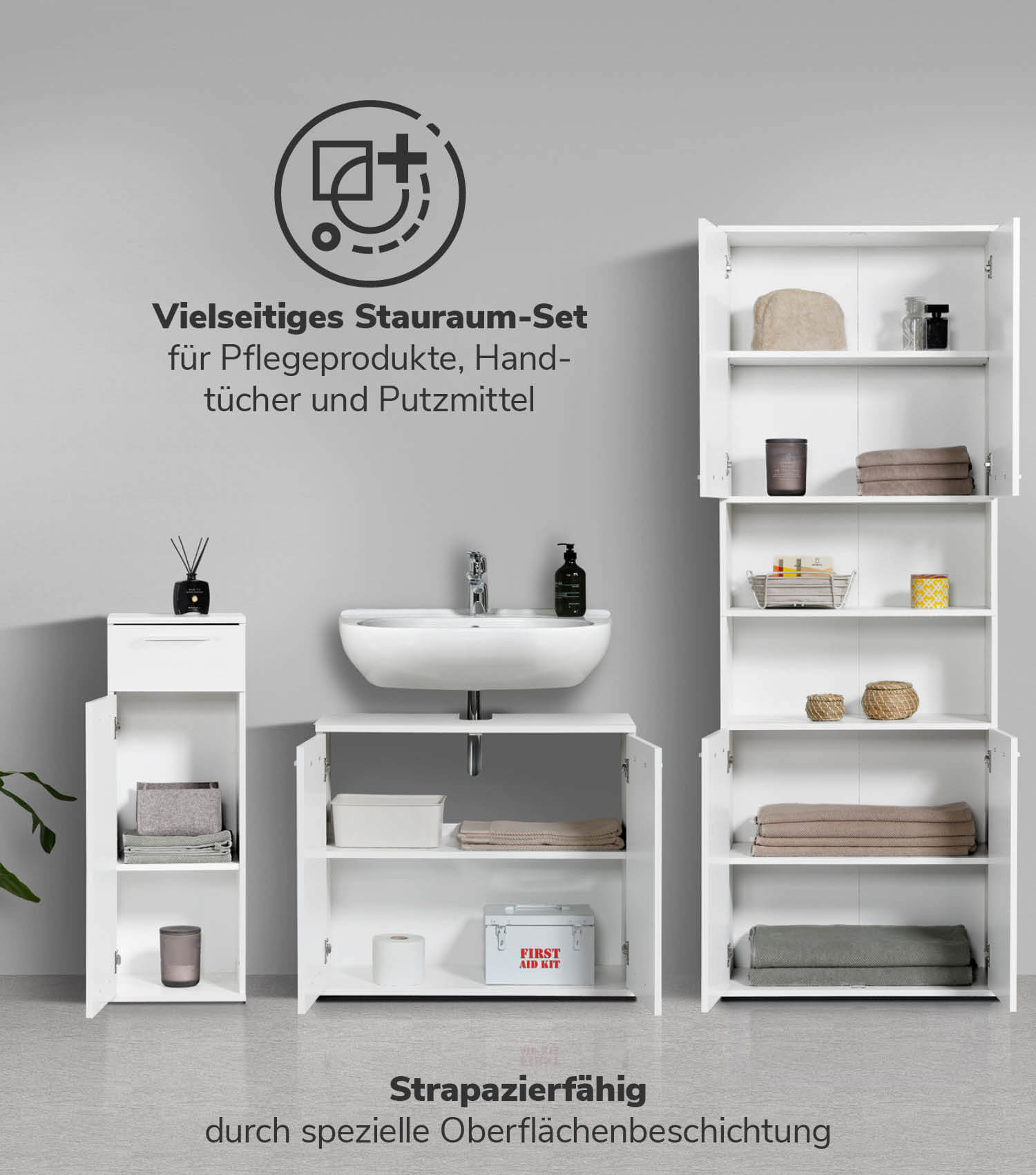 Ensemble de meubles de salle de bain, armoires de salle de bain, ensemble d'armoires de salle de bain