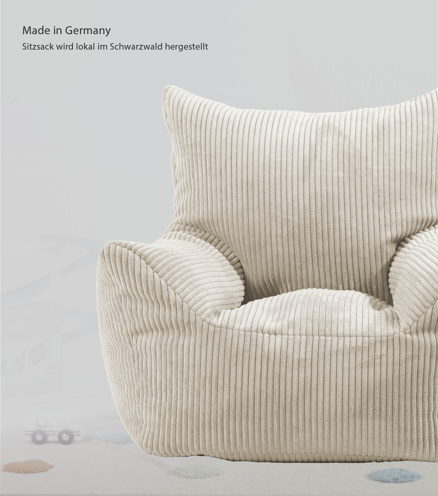 Pouf pour enfants en velours côtelé, fauteuil enfant, siège de lecture, coussin de sol, sac pouf enfant