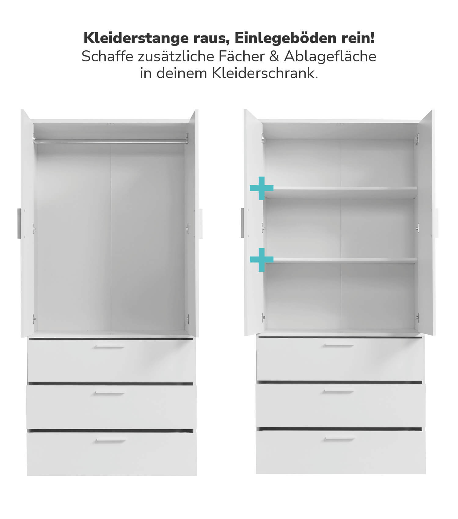 Étagères intérieures armoire penderie plateau rangement armoire 