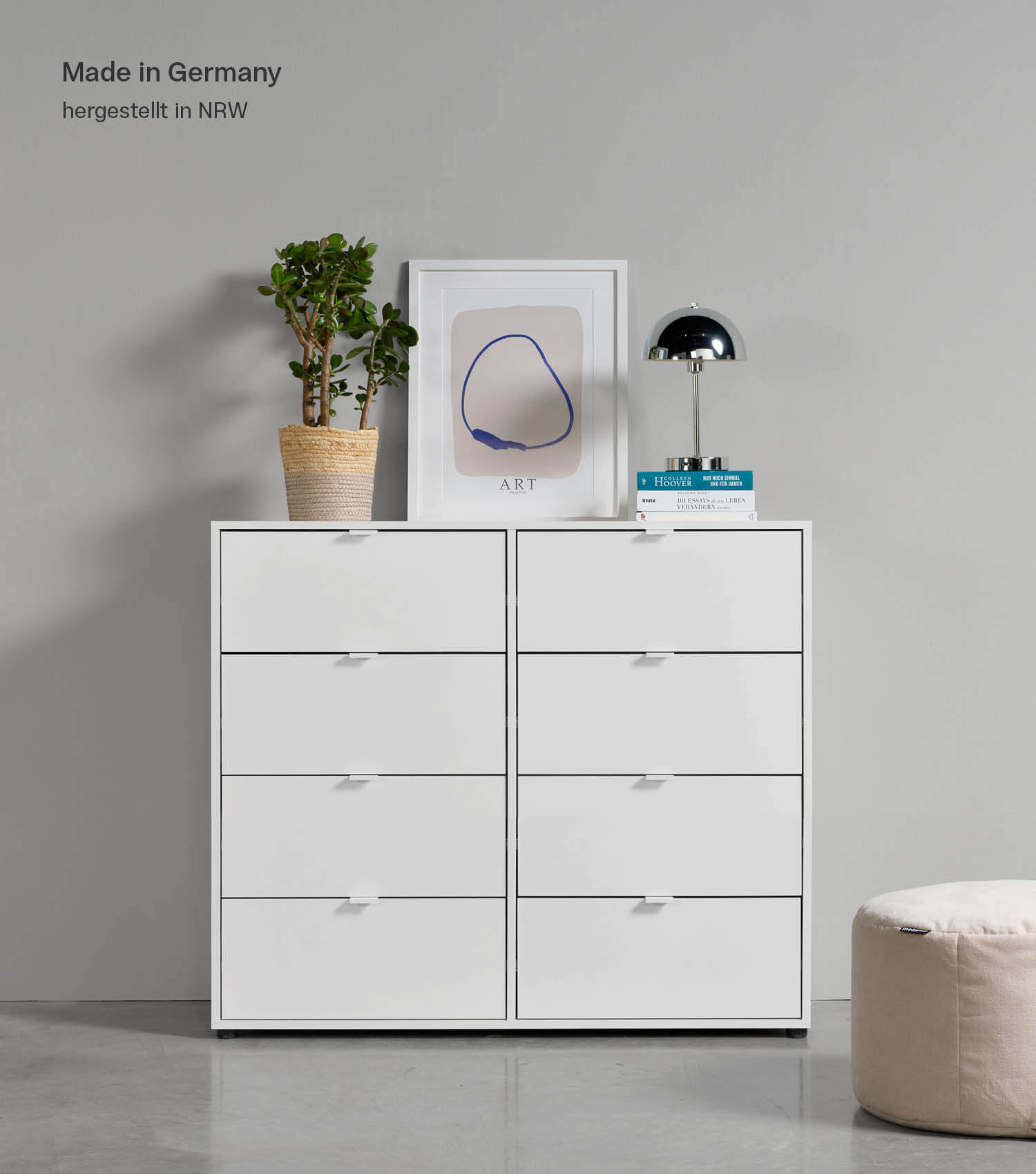 Commode avec tiroirs, buffet bas, buffet haut, table de nuit