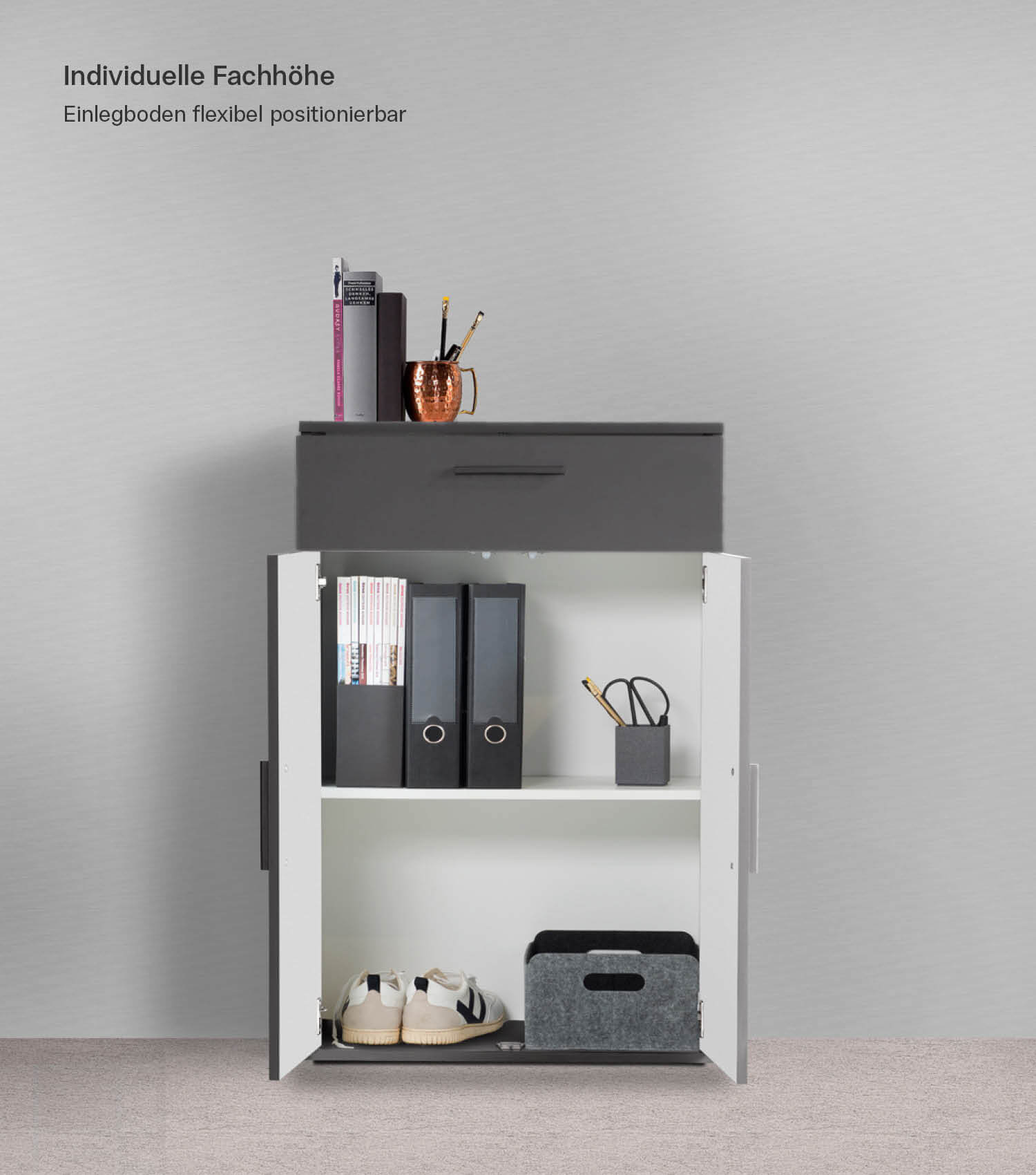 Armoire polyvalente + tiroirs 'Der Praktische' armoire à dossiers armoire à chaussures