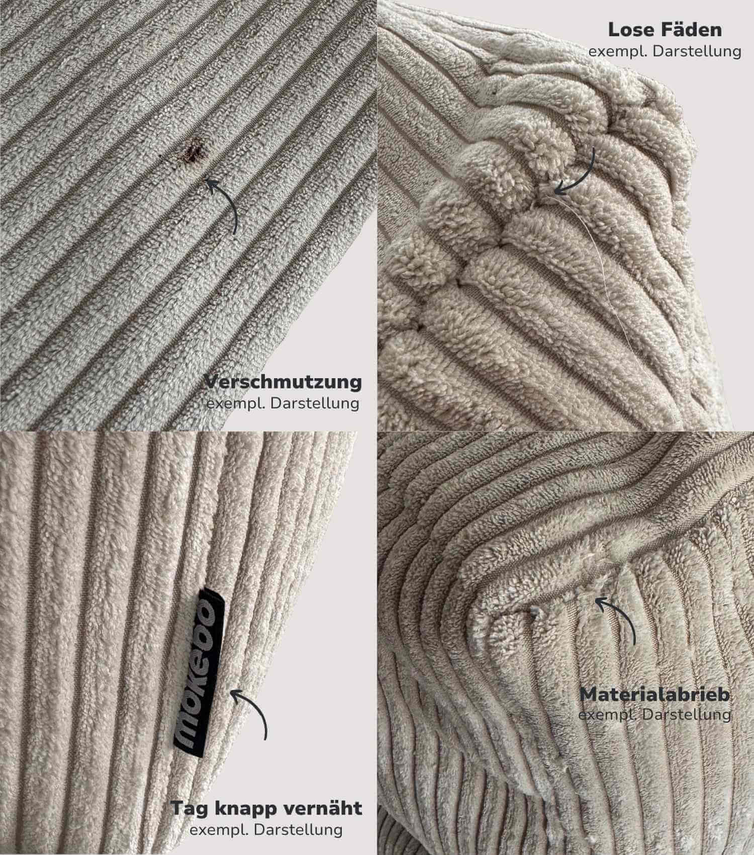 Pouf de sol carré repose-pieds coussin d'assise 'Der Ruhestifter' intérieur