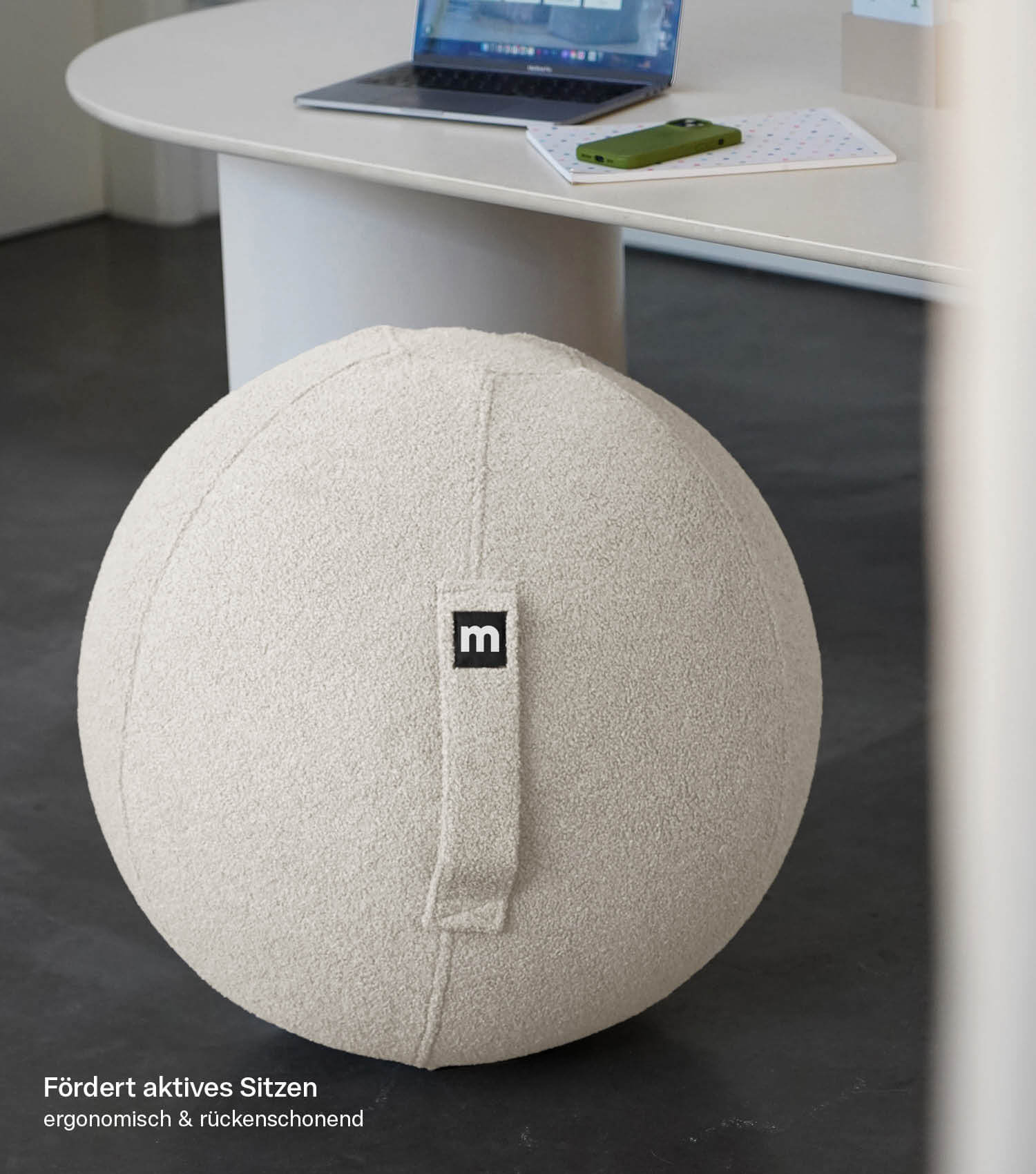 Ballon de bureau ergonomique en tissu, ballon d'exercice pour le travail, siège actif Pezziball