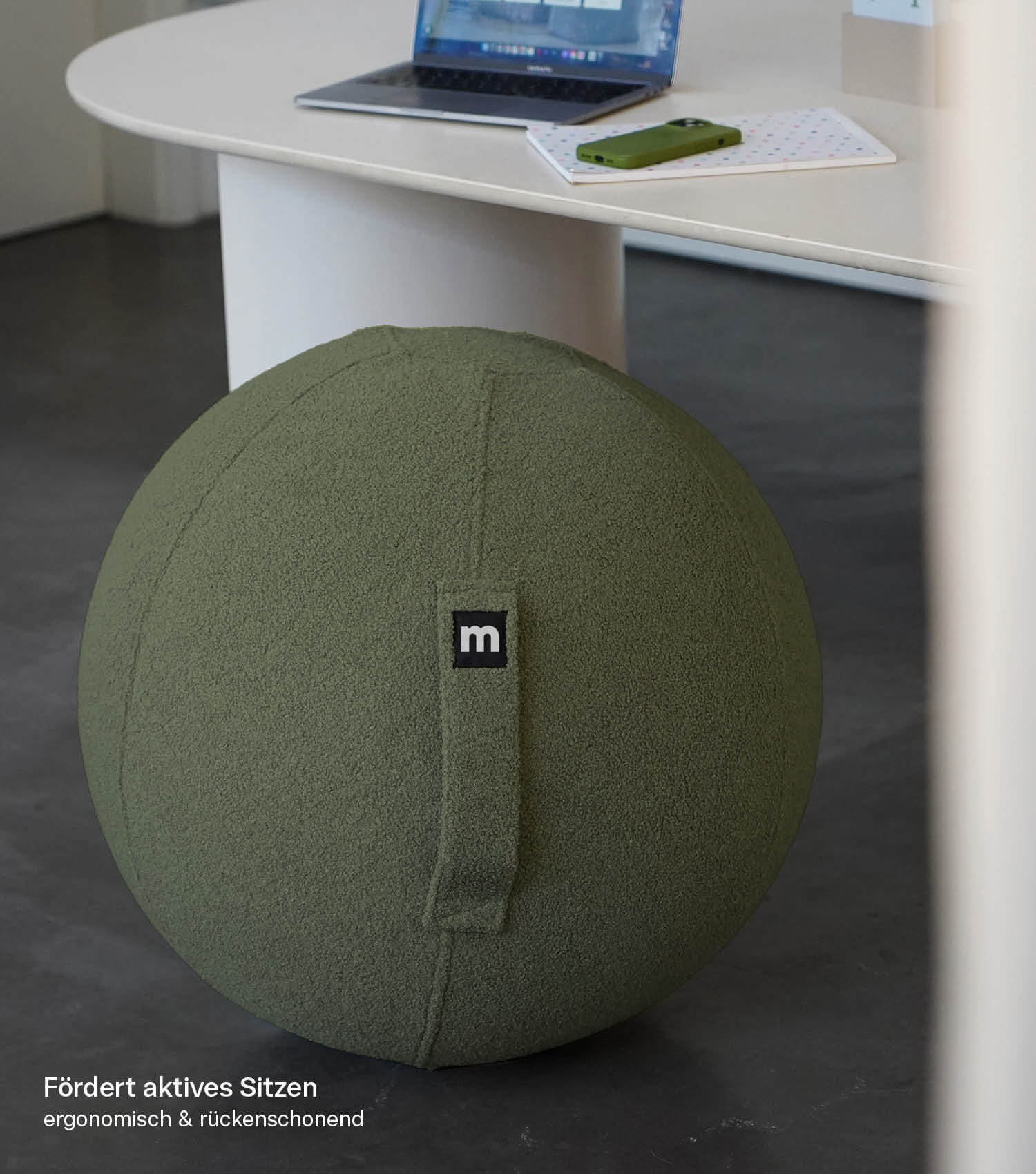 Ballon de siège en tissu ergonomique pour bureau - ballon de gymnastique 