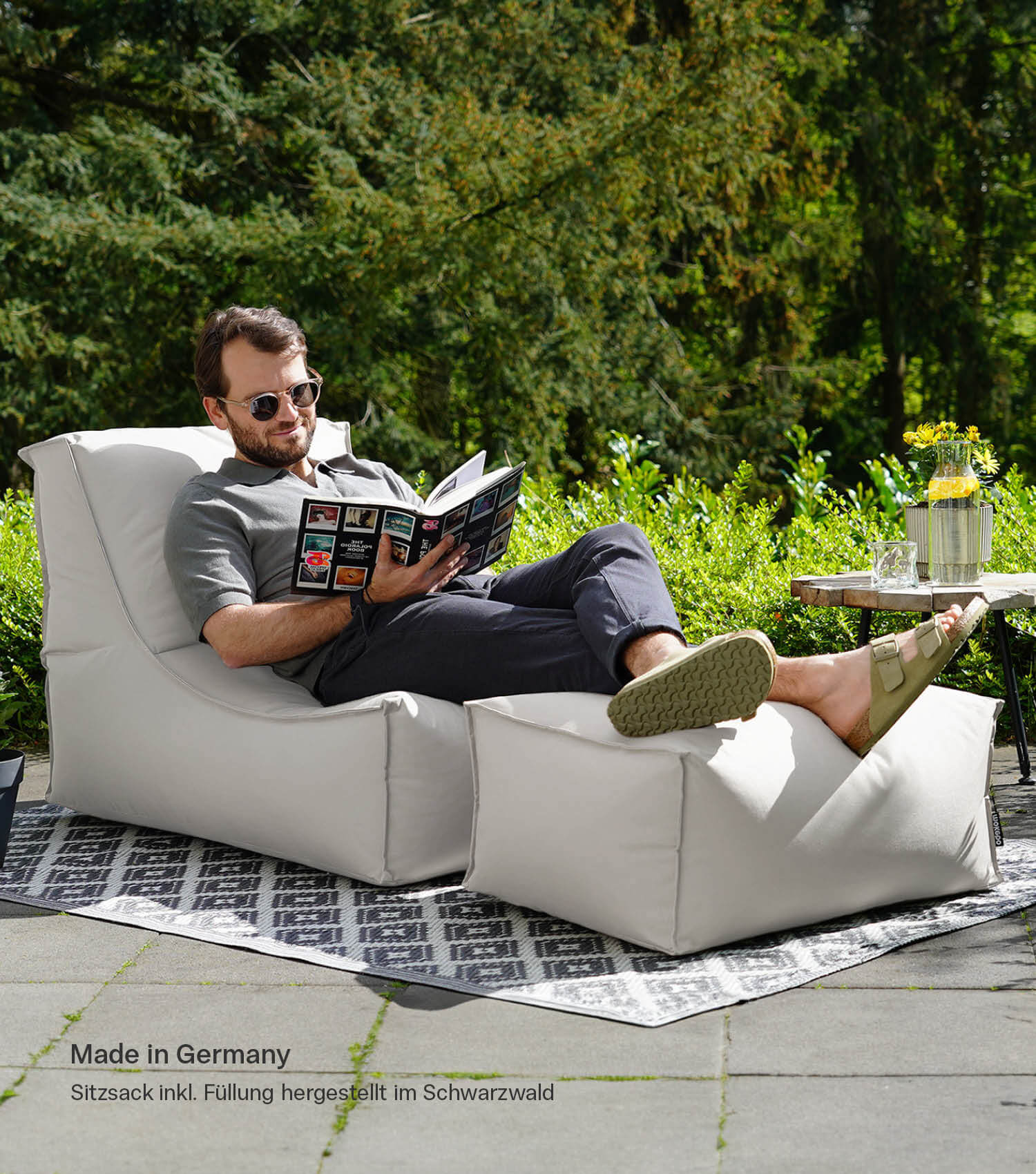 Pouf poire géant gris - fauteuil relax Bean Bag