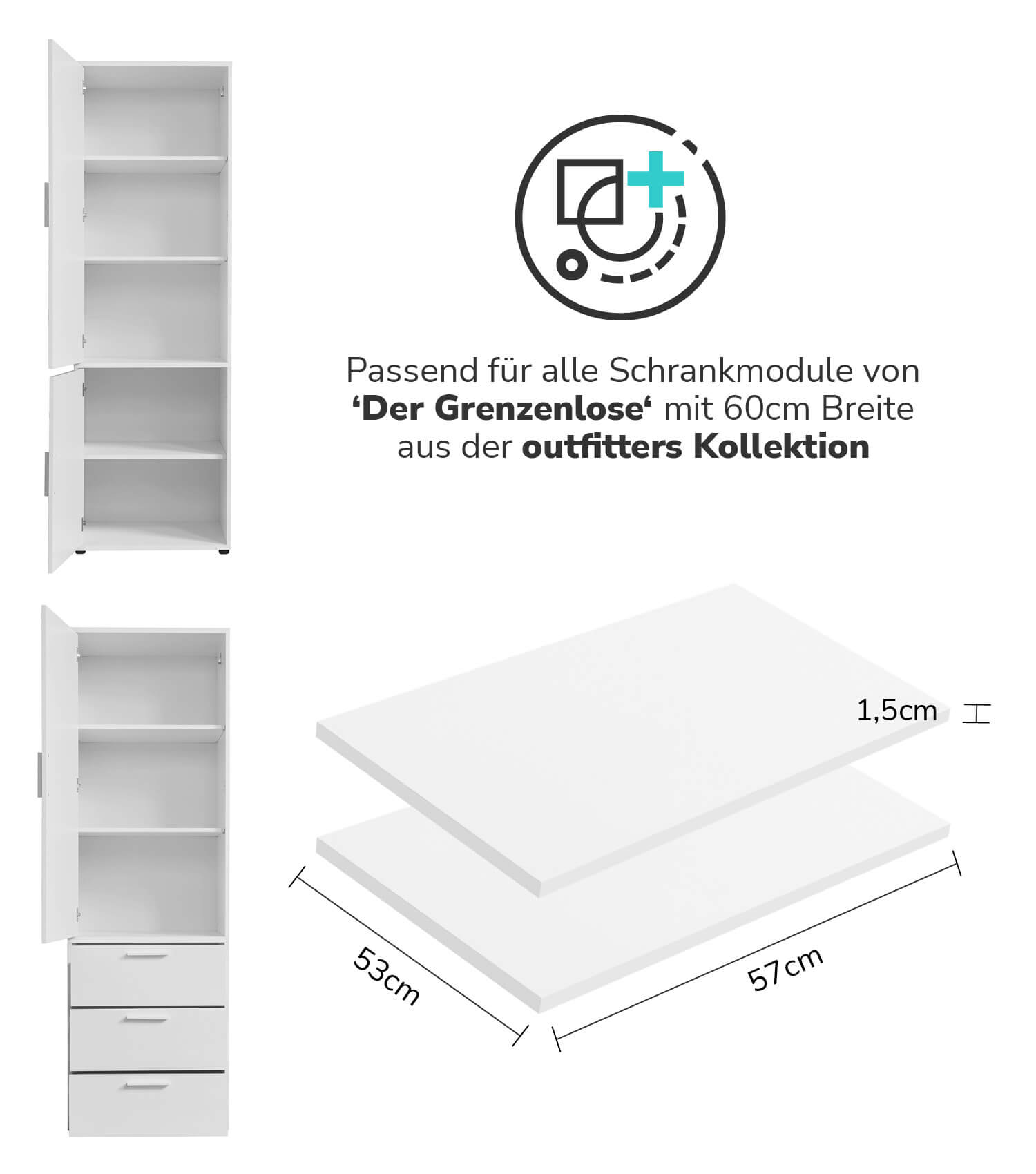 Tablettes de rangement pour armoire à portes battantes, étagères pour dressing 