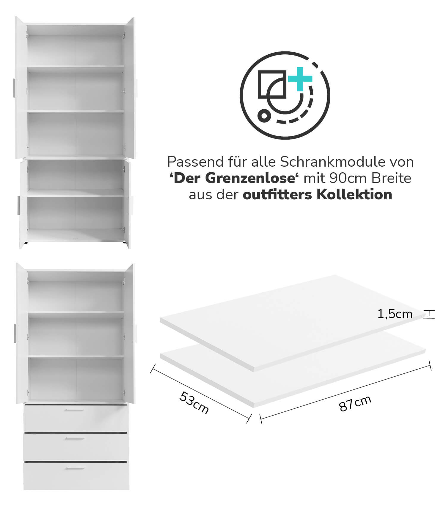 Étagères intérieures armoire penderie plateau rangement armoire 