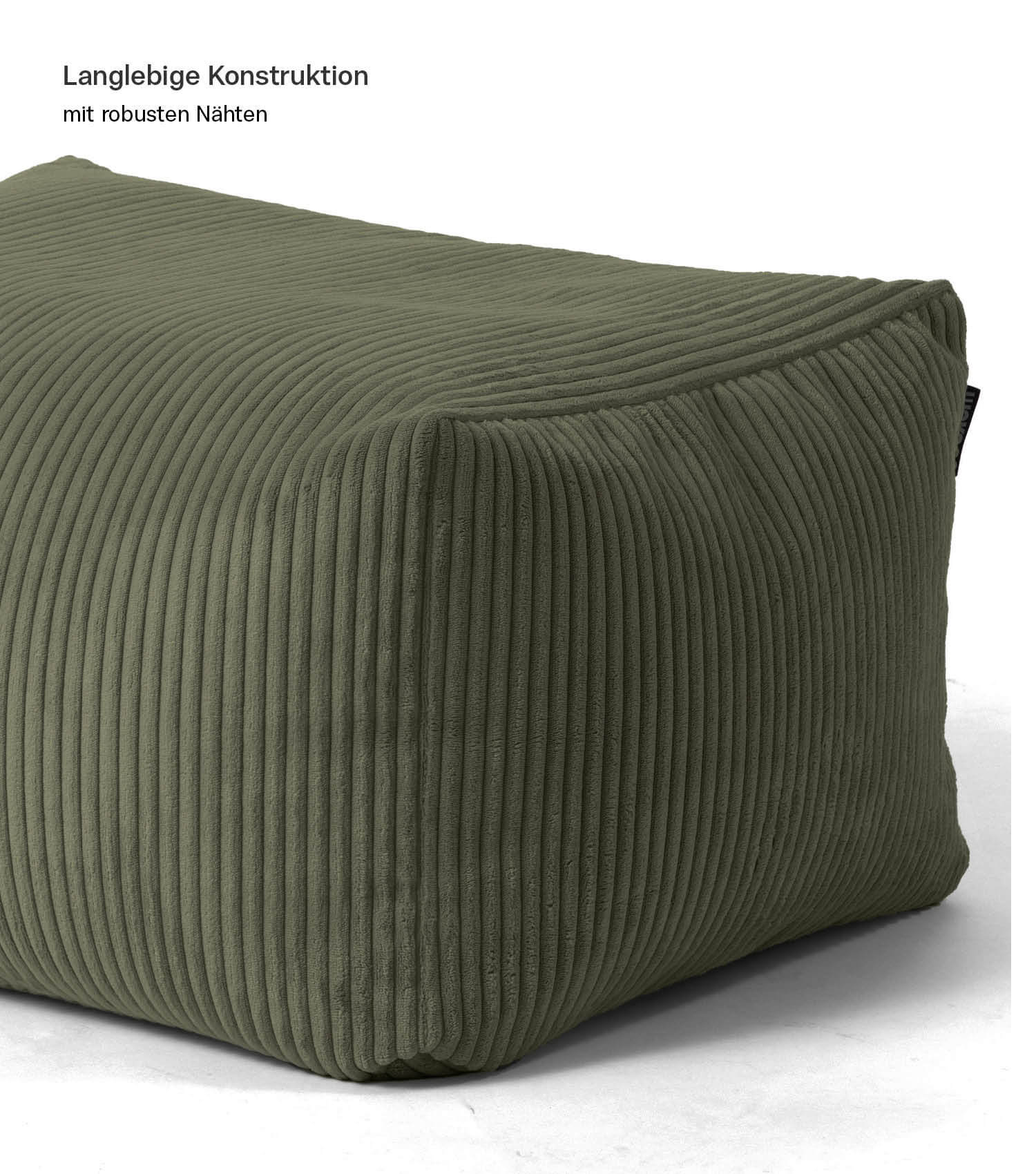 Pouf d'intérieur carré pour s'asseoir au sol 'Der Ruhestifter' repose-pieds