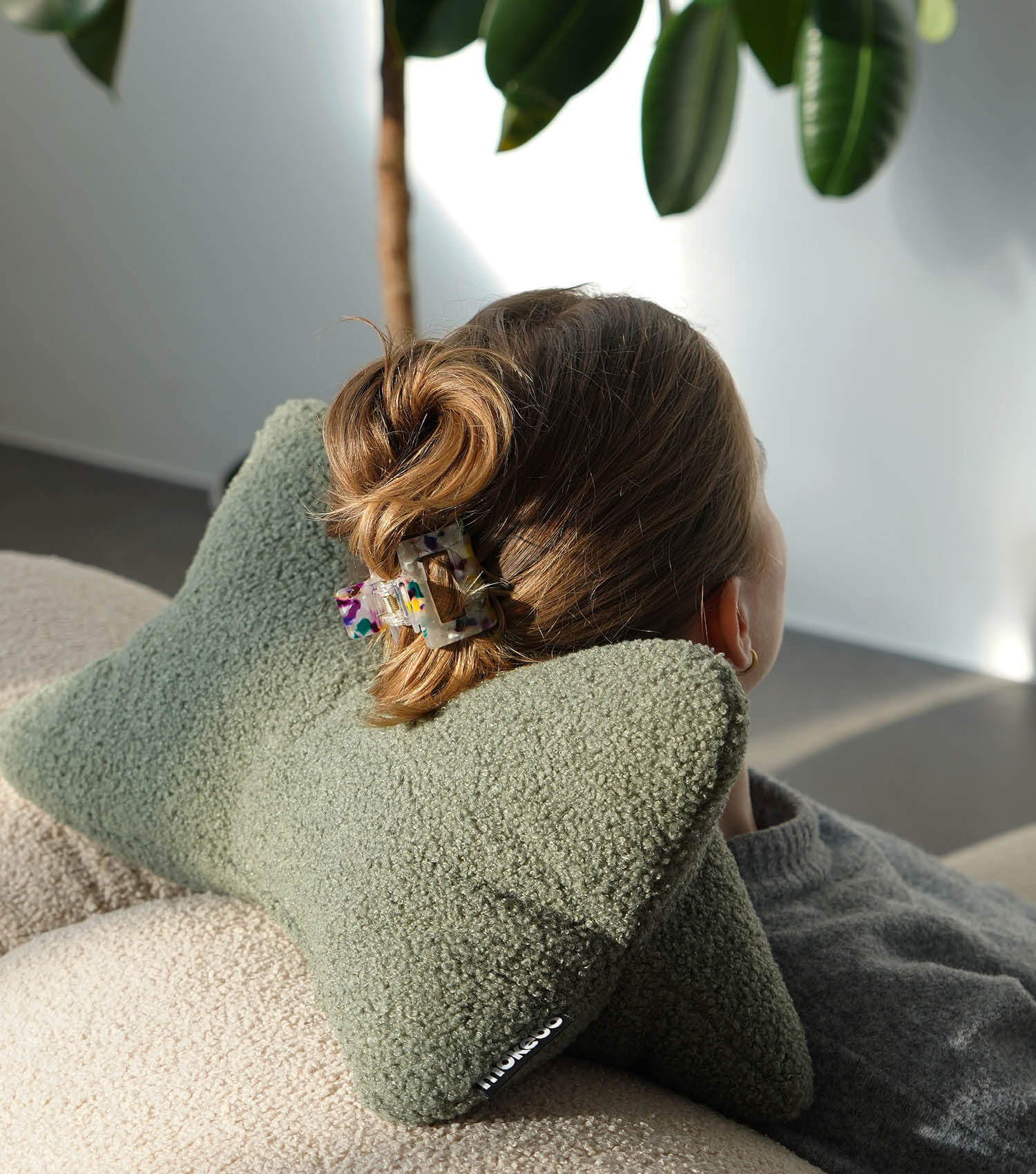 Coussin de lecture en forme d'os pour soutenir le cou et le dos