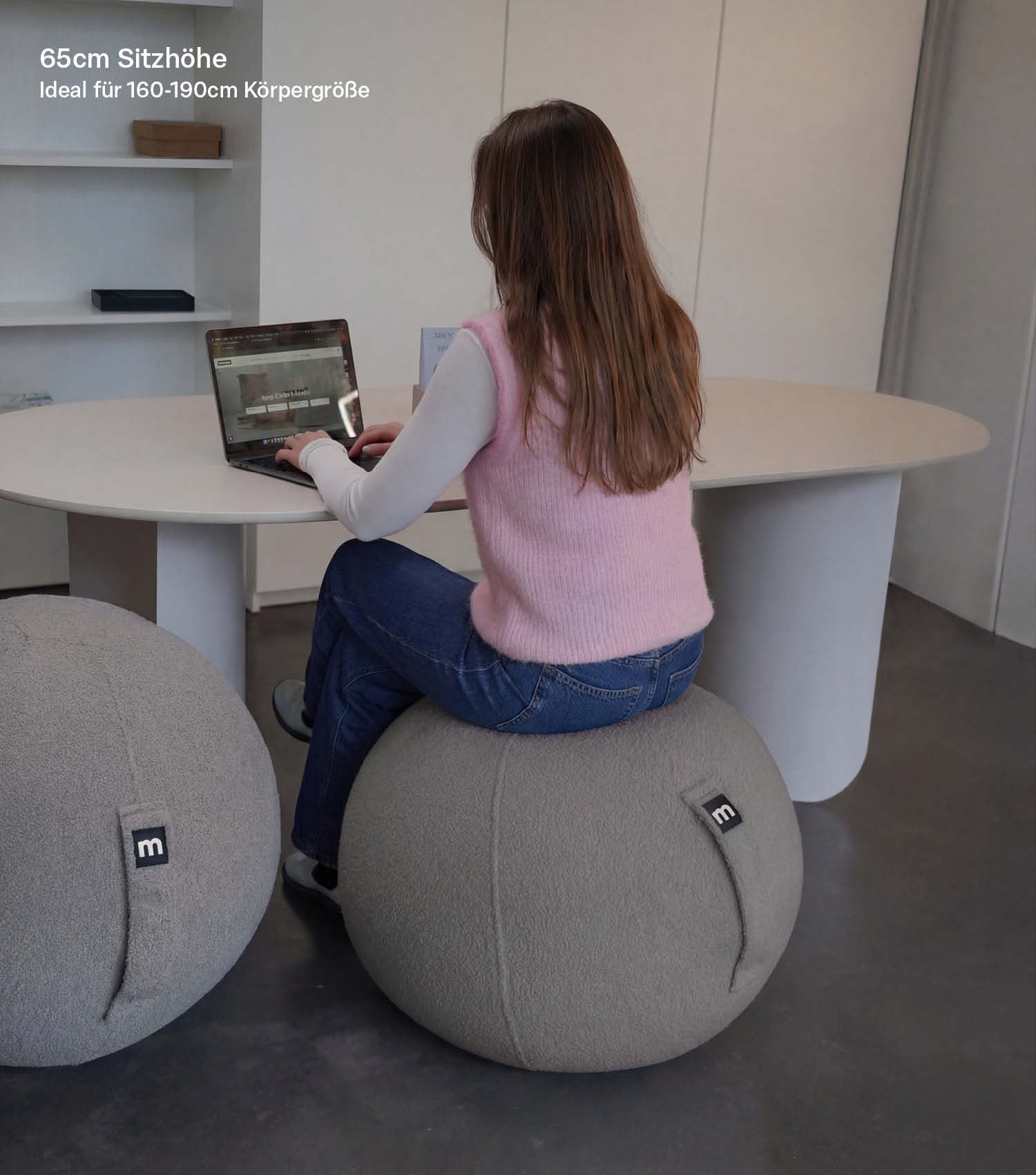 Ballon de siège en tissu ergonomique pour le bureau, ballon de gym Pezziball