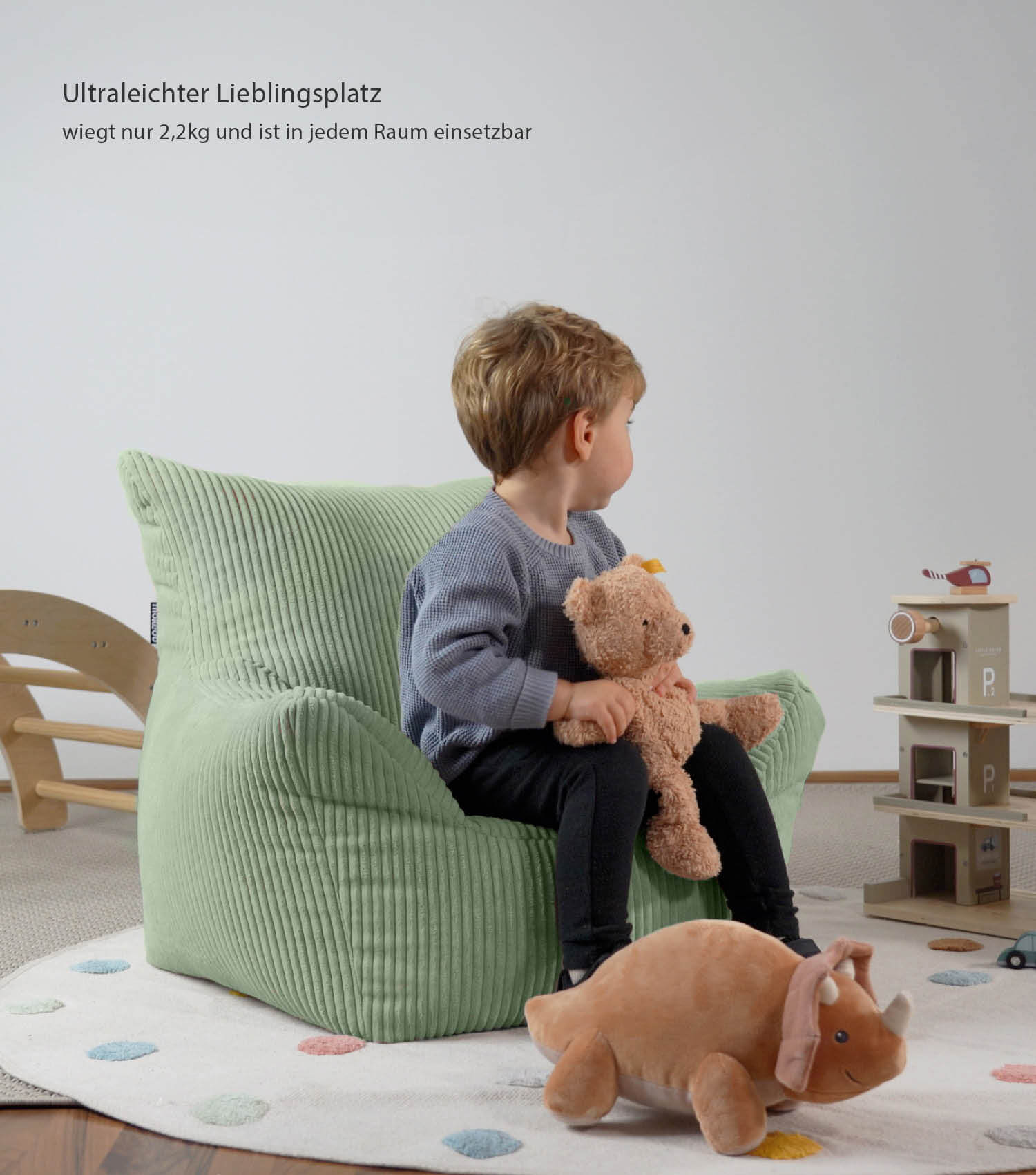 Pouf de lecture pour enfant en velours côtelé, fauteuil enfant, coussin au sol, sac à pouf d'extérieur