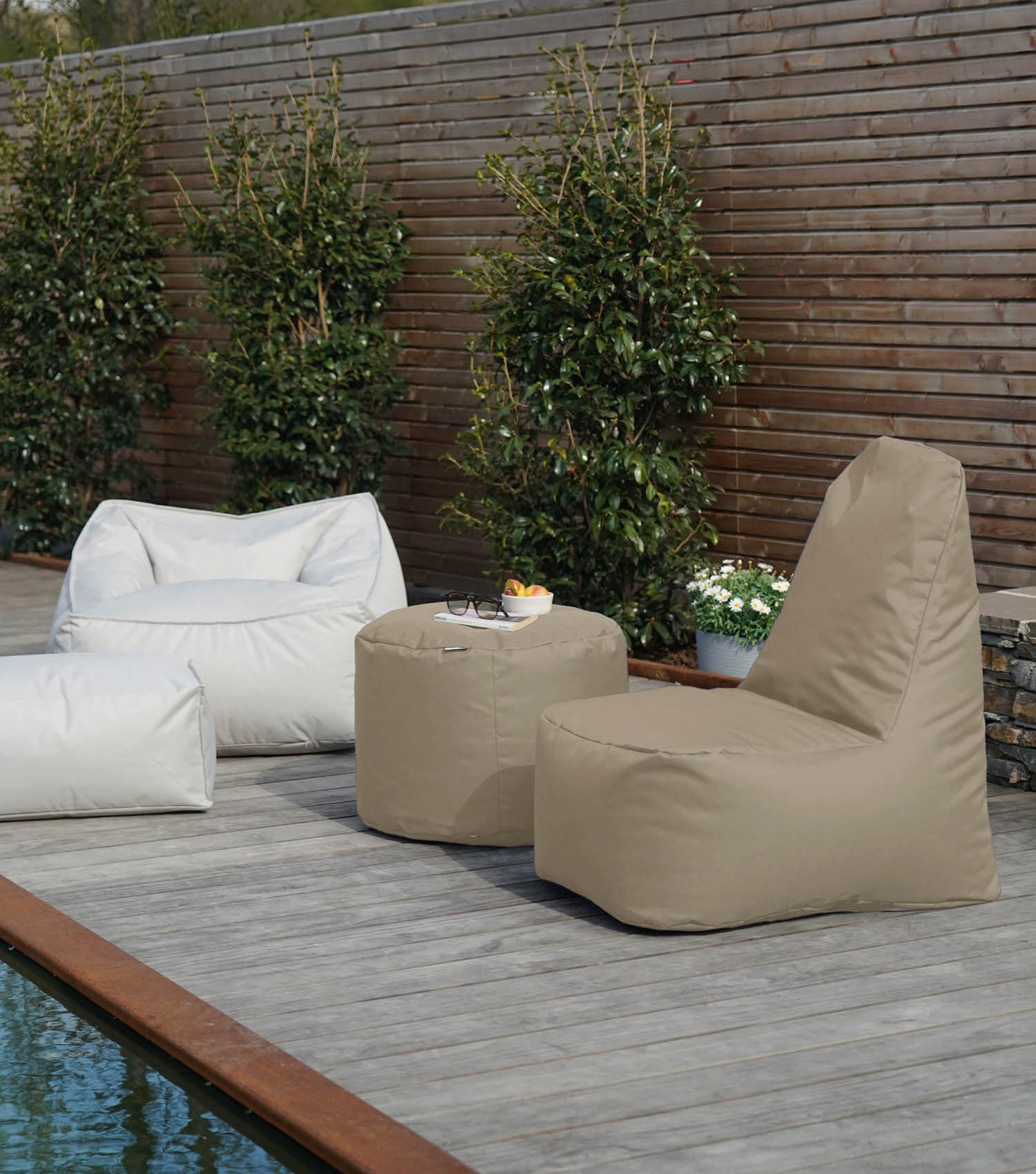 Pouf de jeu pour enfants, chaise gaming bean bag gris