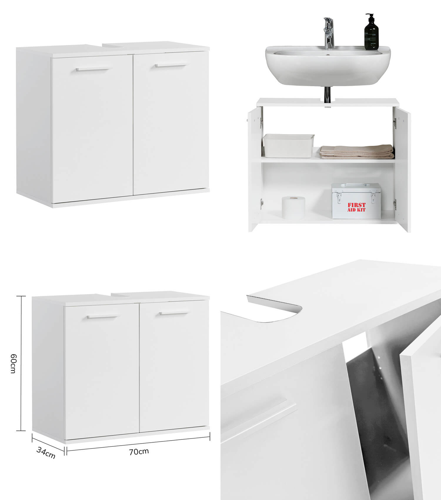 Ensemble de meubles de salle de bain Ensemble d'armoires de salle de bain Armoires de salle de bain Meubles de rangement Ensemble d'armoires