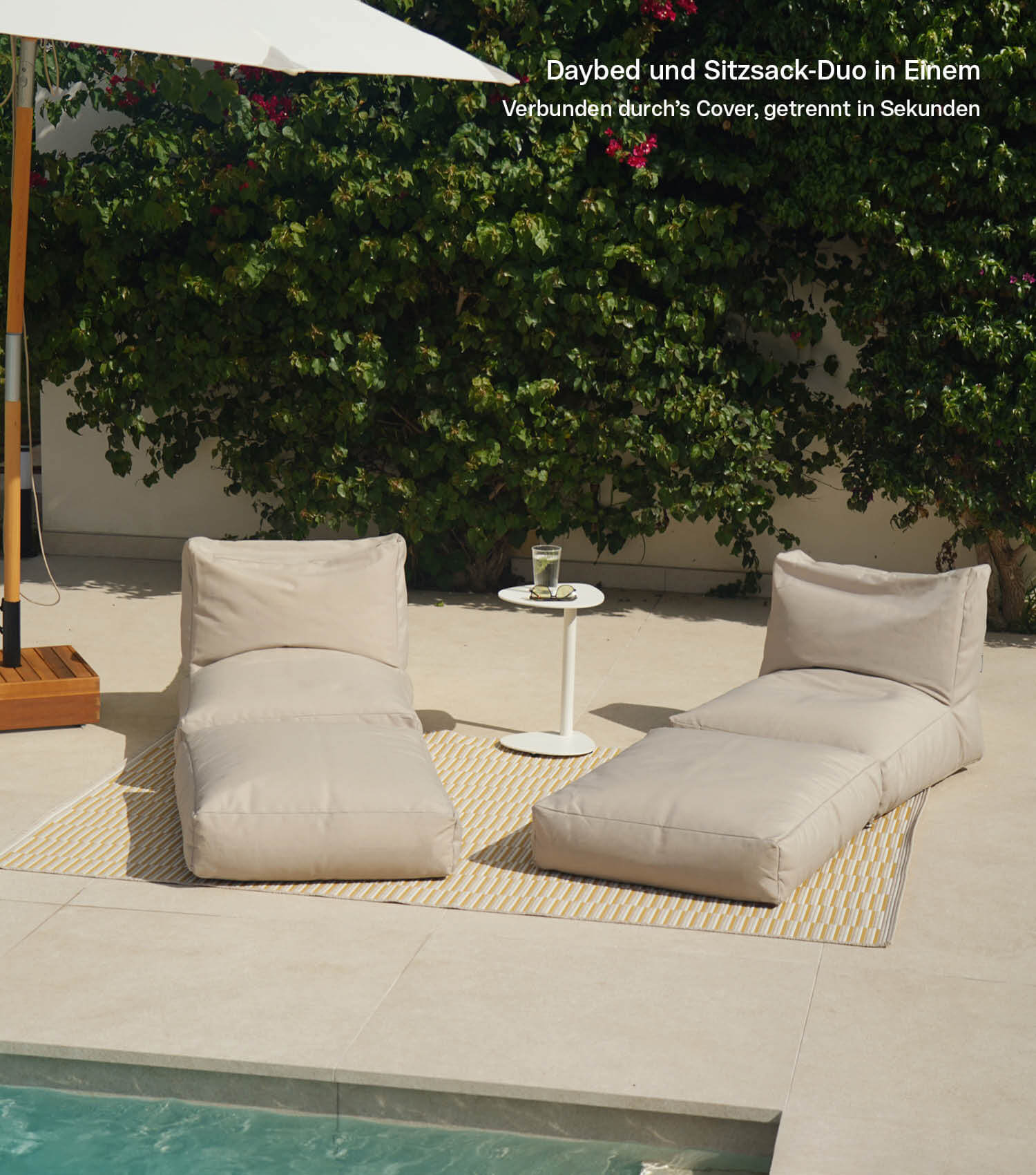Daybed outdoor, transat de jardin ou chaise longue de relaxation