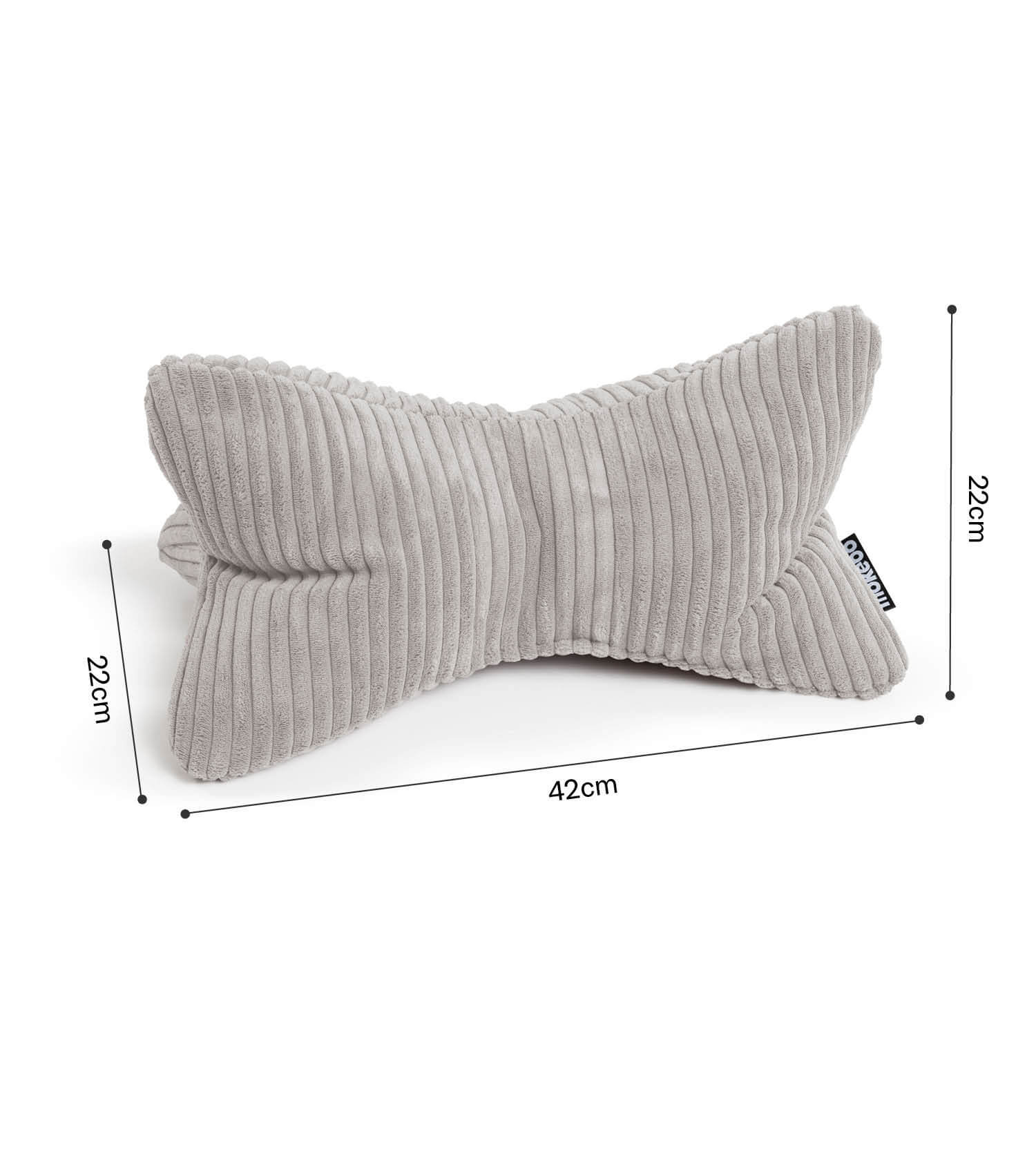 Coussin de lecture gris pour nuque et dos