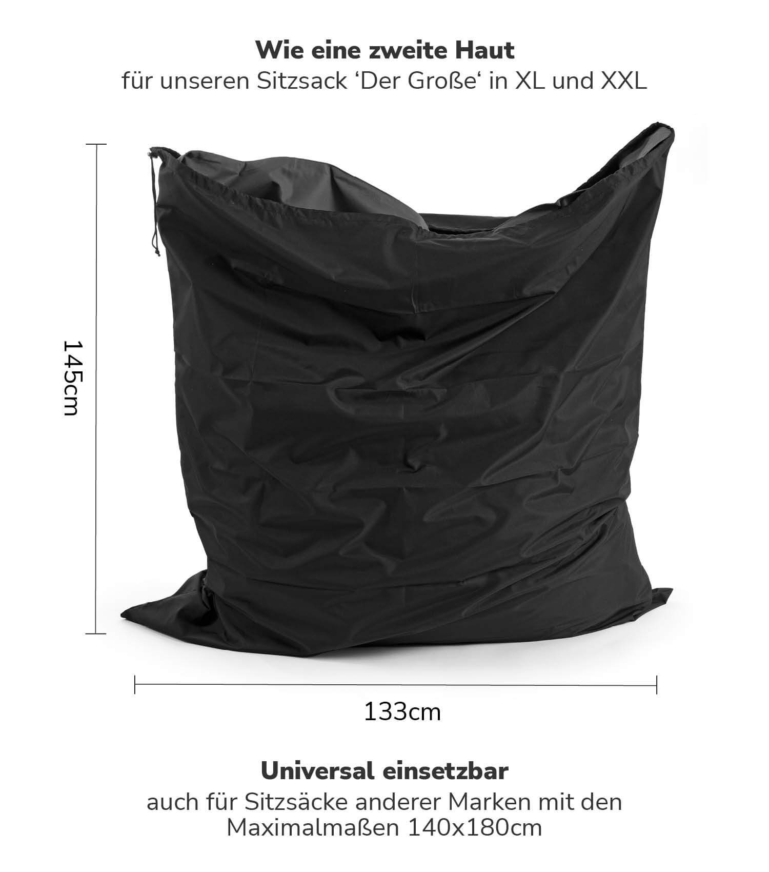 Housse de protection imperméable pour pouf Bean Bag - couleur noir