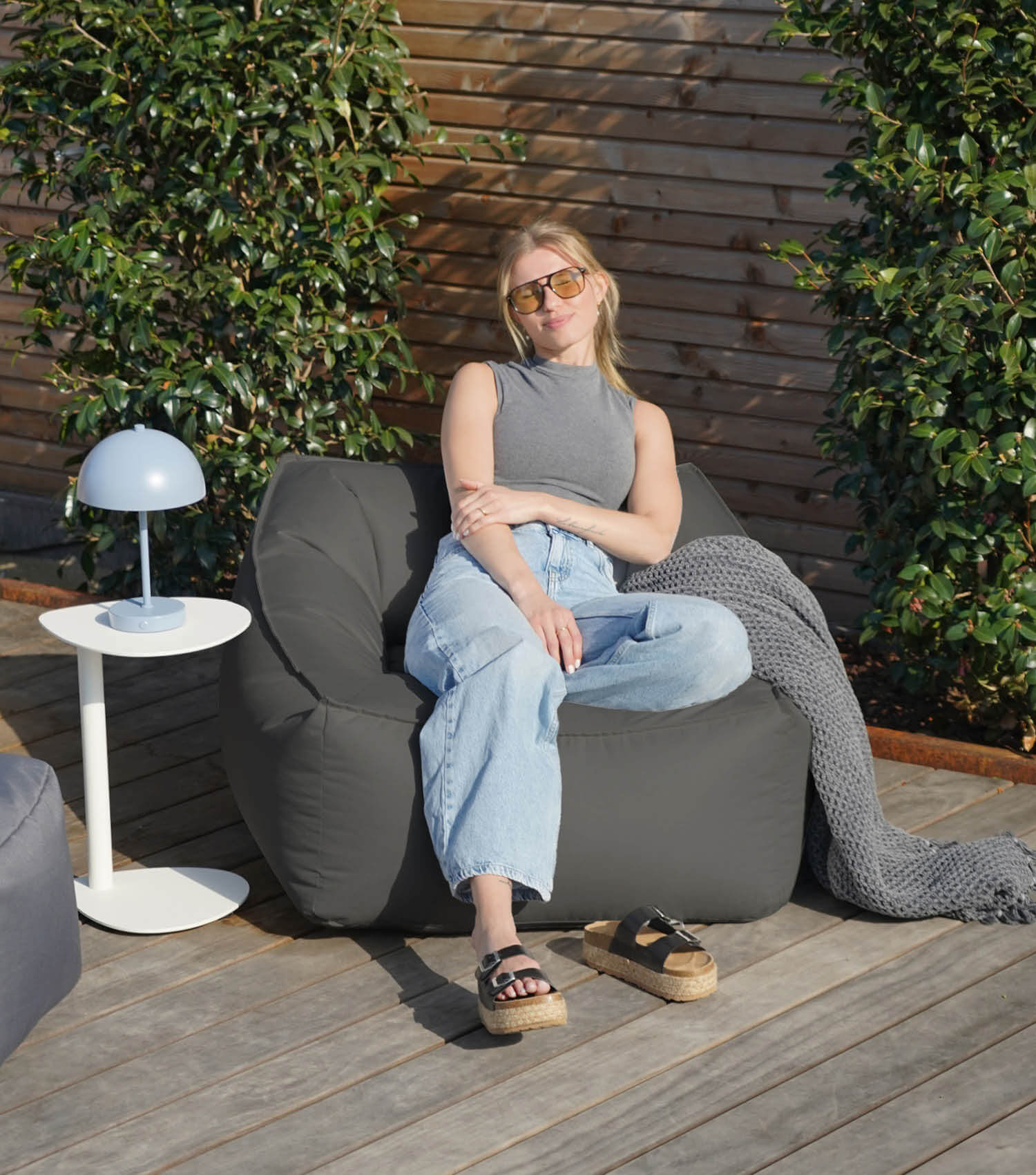 Pouf de sol Sitzbag Relaxliege Bean Bag Liege Sitzkissen