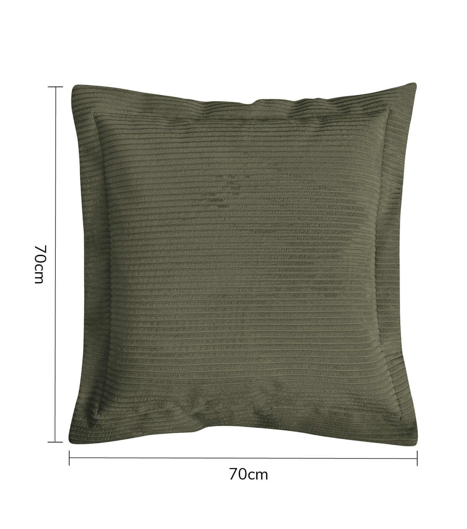Coussin de canapé en velours côtelé olive, coussin décoratif