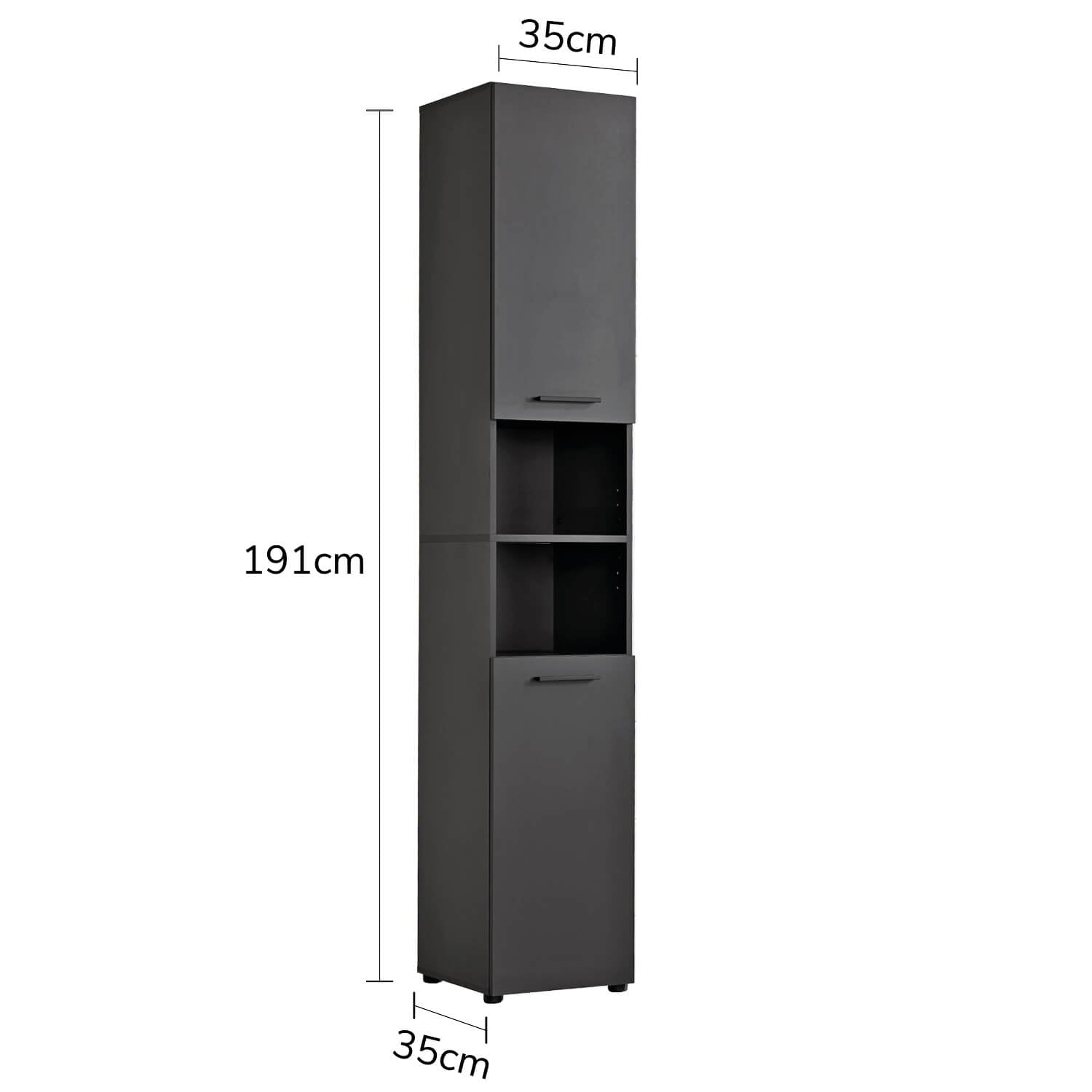Armoire de salle de bains haute, meuble de rangement salle de bains