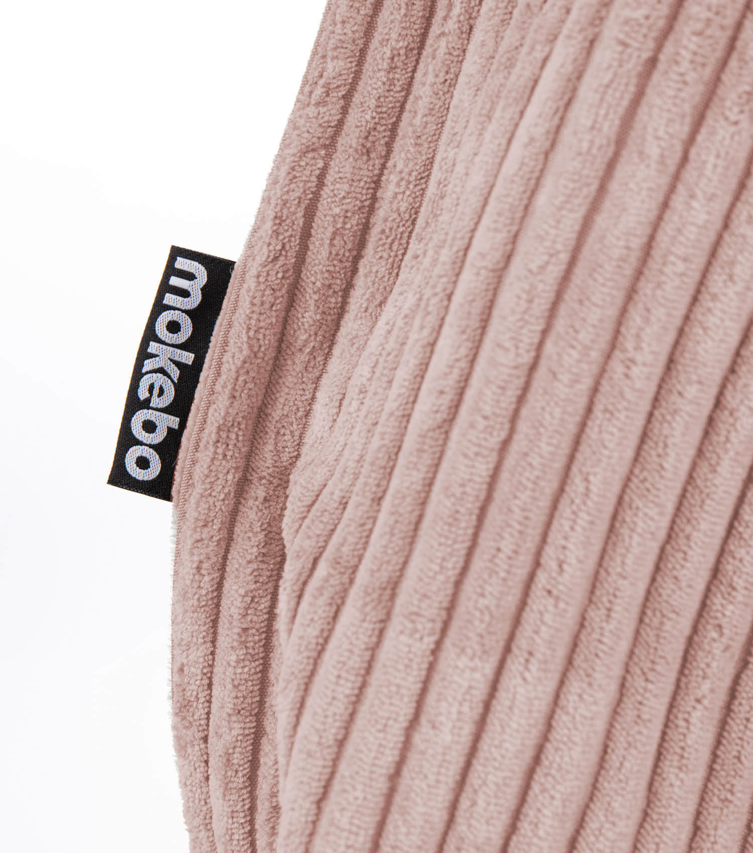 Housse de pouf bean bag en velours côtelé rose