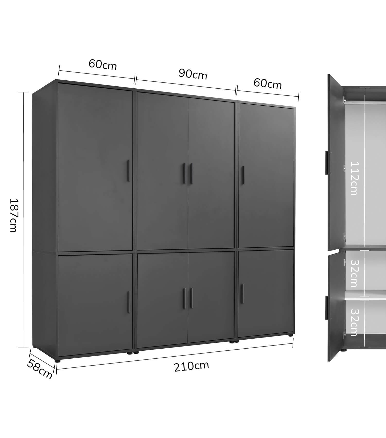 Armoire dressing chambre entrée bois naturel 